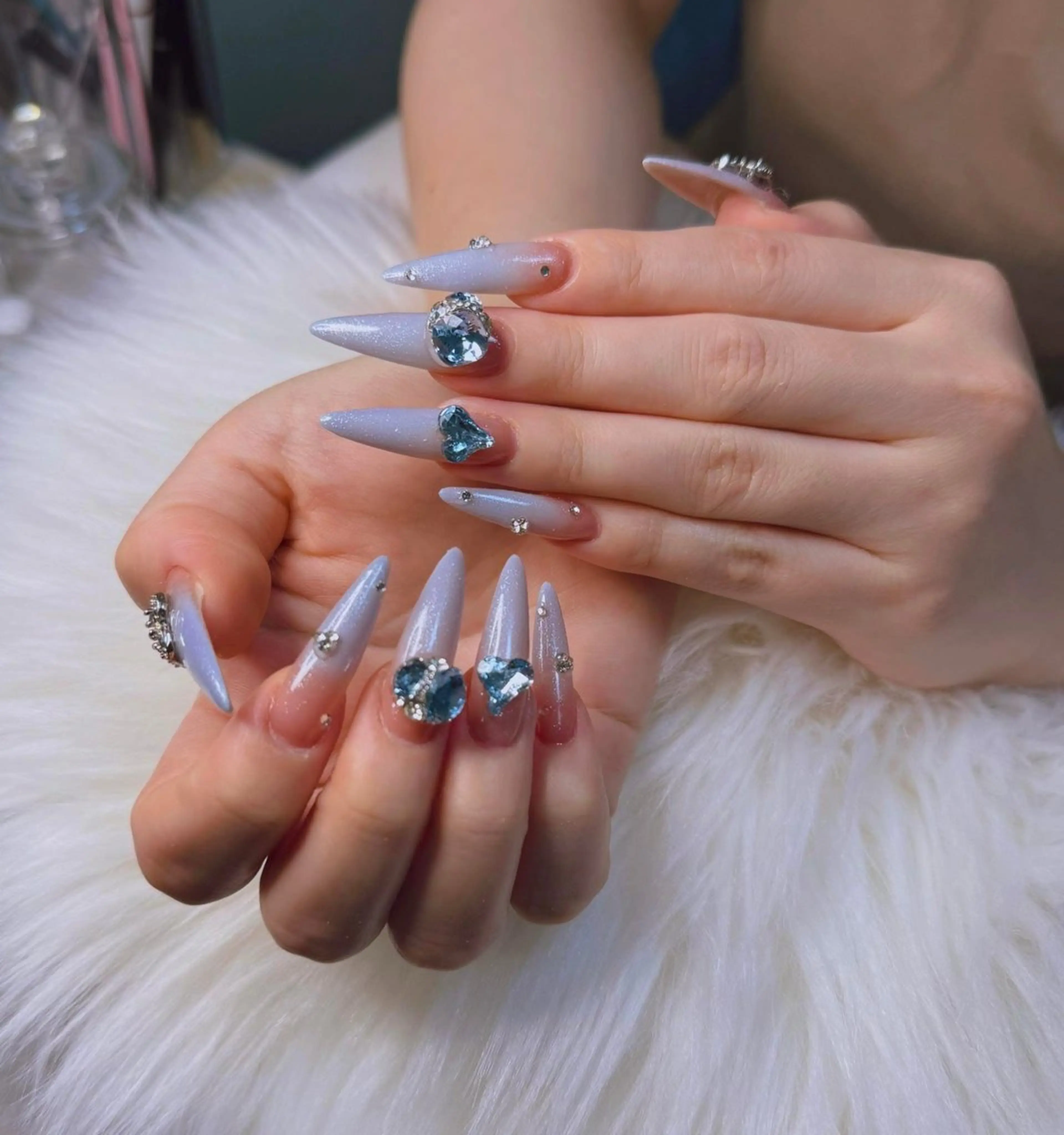 ネイル 長さ出し フットネイル フレンチネイル グラデーション 韓国ネイル Lee _nailのネイルデザイン