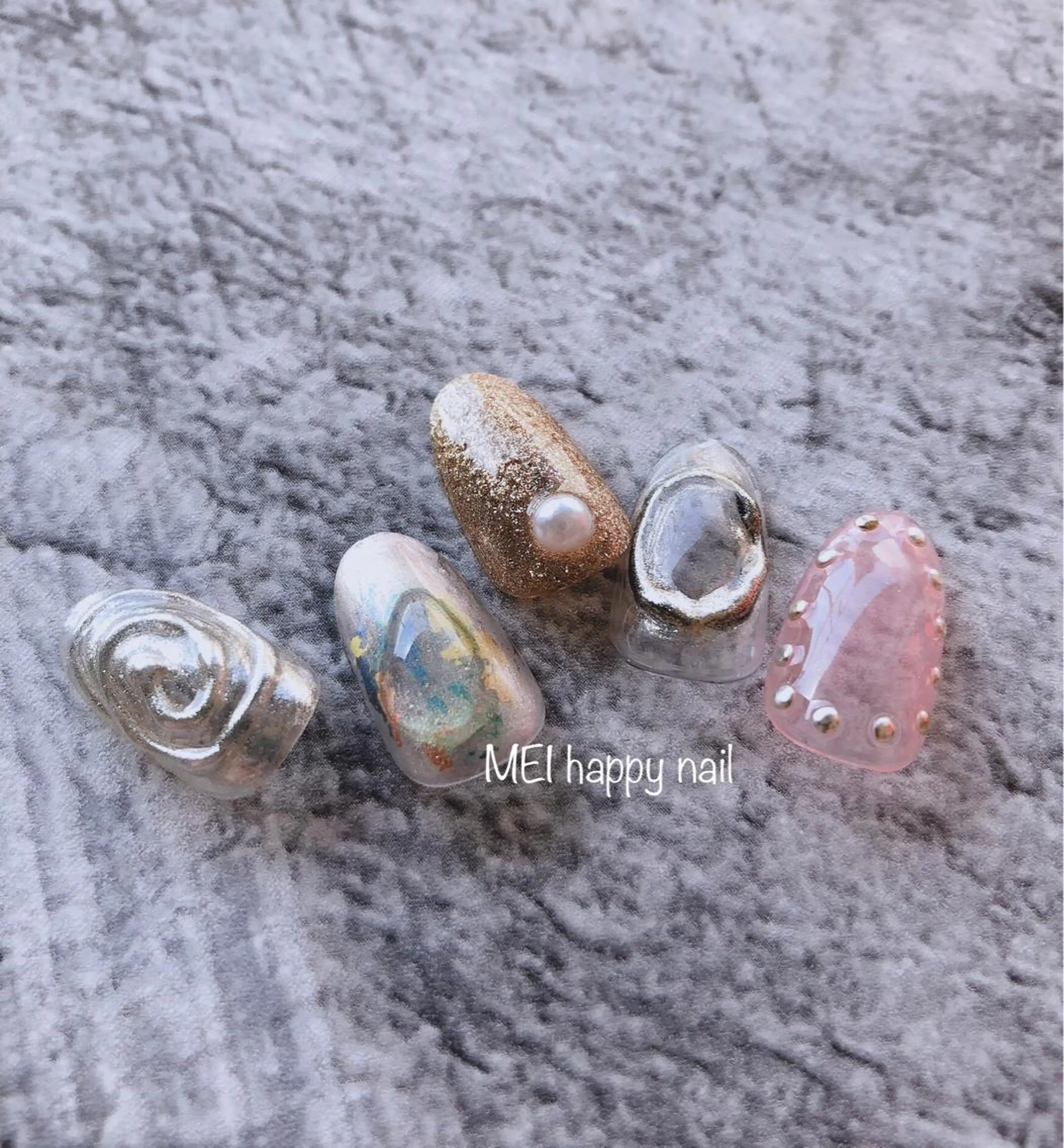 ネイル 北浦和 自爪育成ケアのネイルデザイン