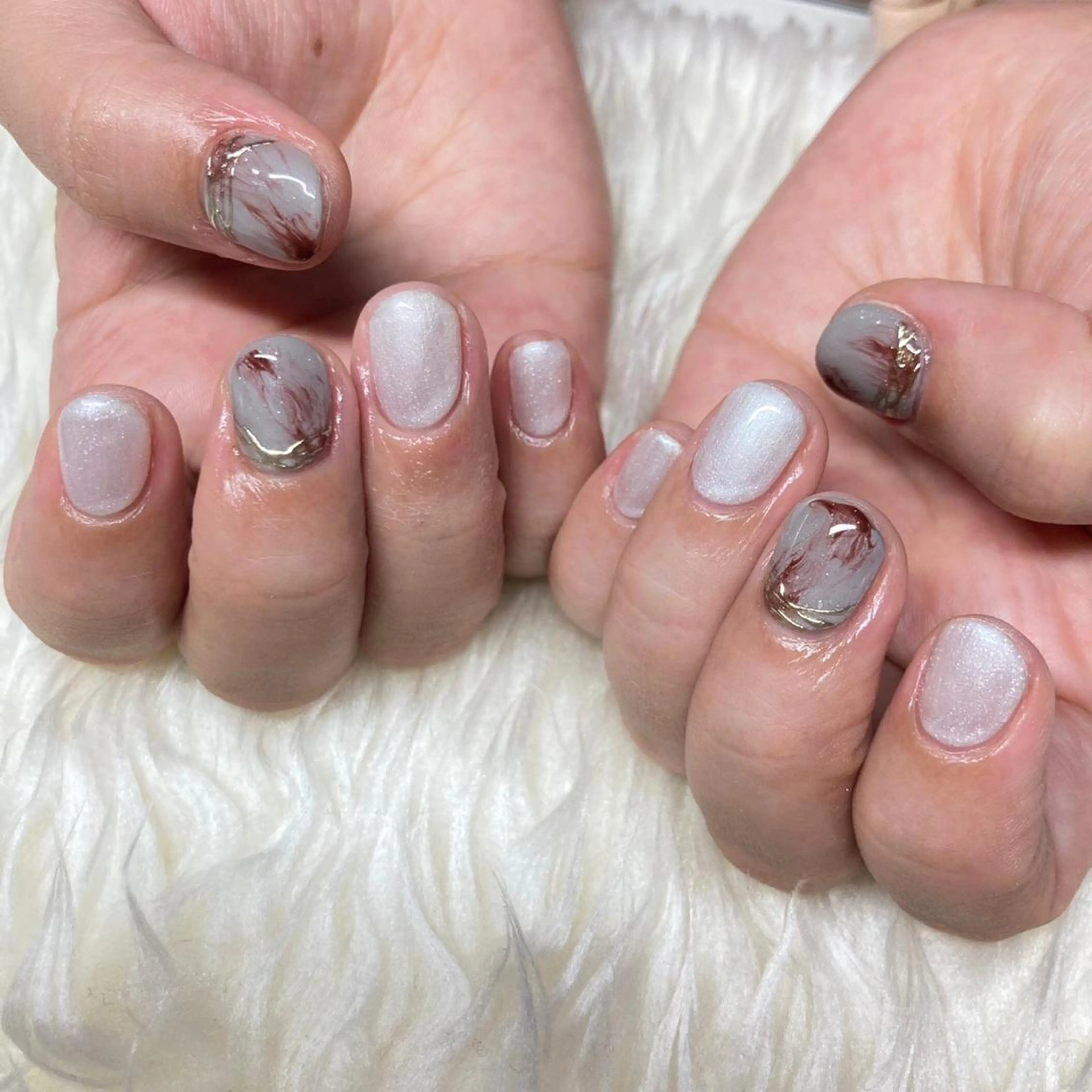 ネイル ジェルネイル ミラーネイル ニュアンスネイル パラジェル ブライダルネイル Nail&eye Belire 新宿のネイルデザイン