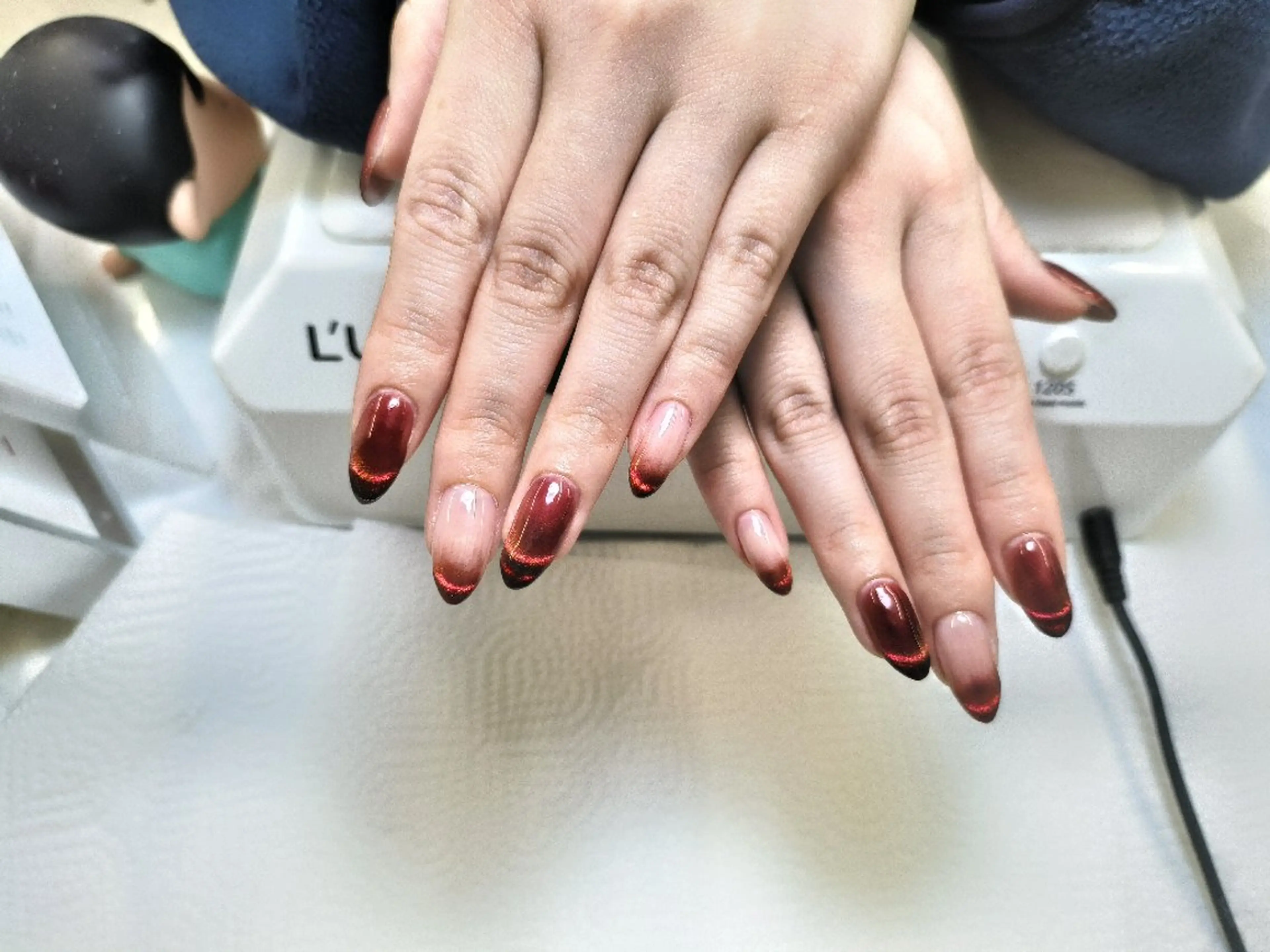 ネイル チークネイル フットネイル フレンチネイル ジェルネイル ガラスフレンチ ハンドネイル ル ナのネイルデザイン