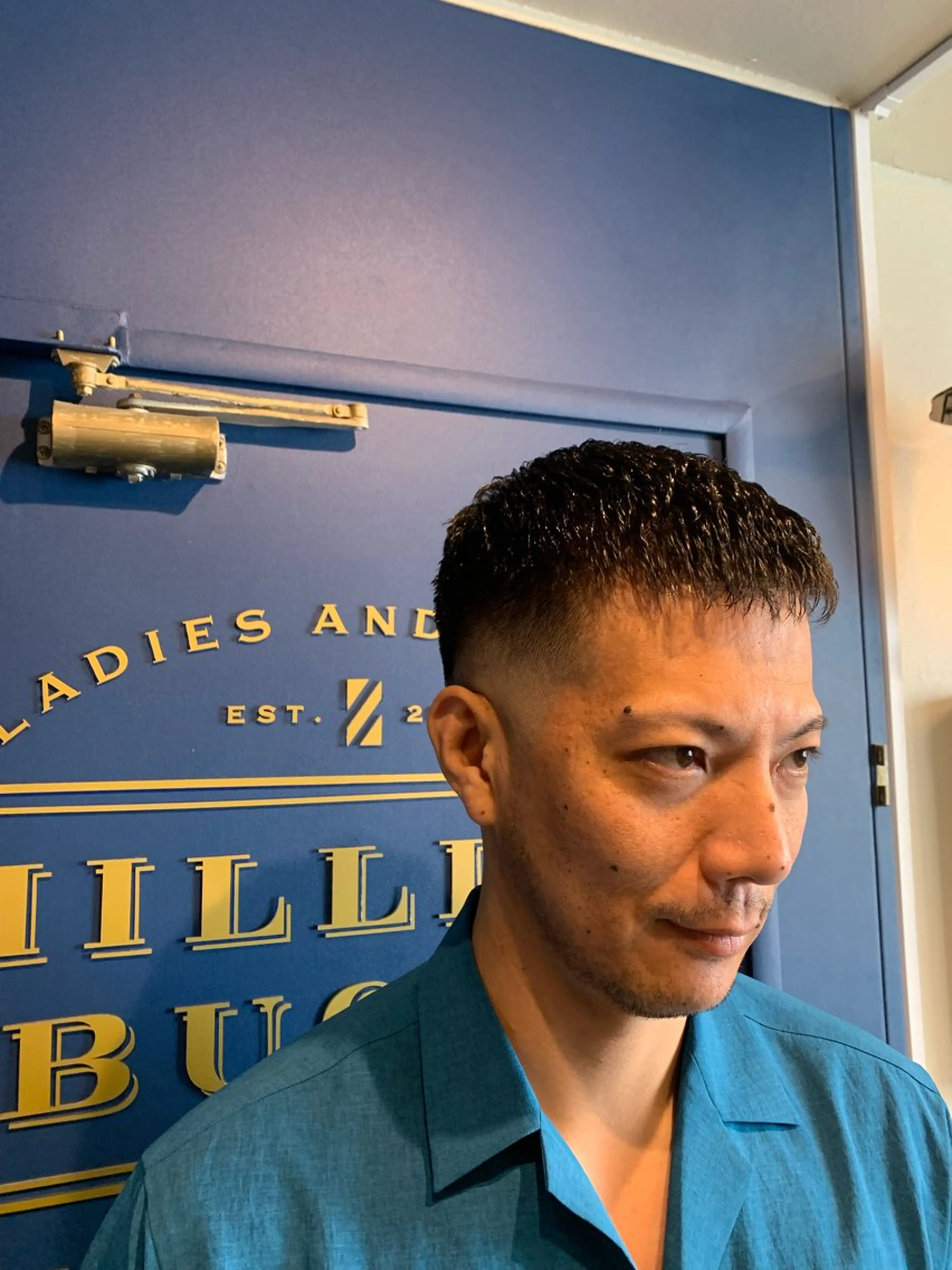 ショート メンズ million bucks barber shop 神田店所属・Mr.Ken /ショートパーマのヘアスタイル