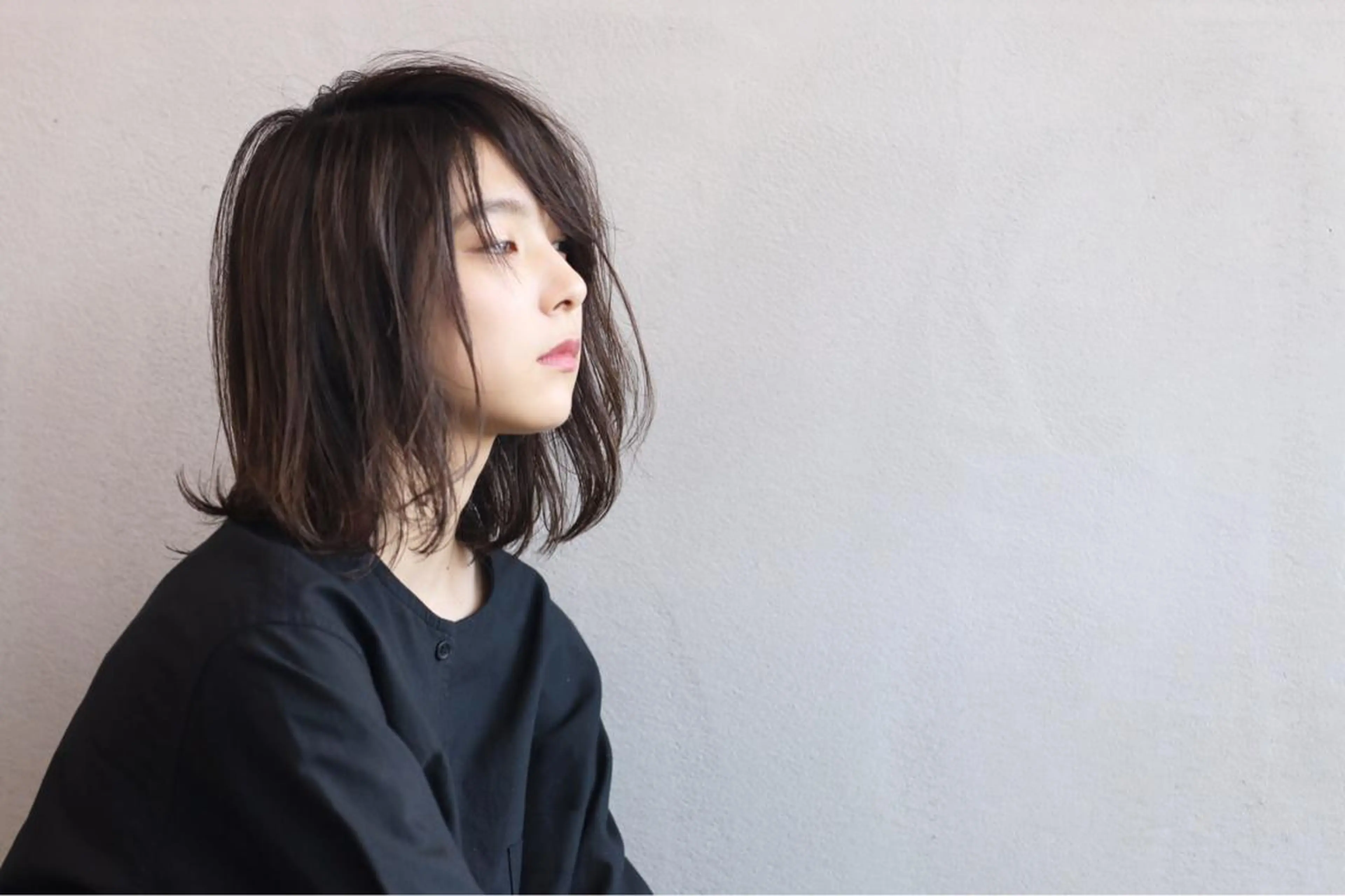 ミディアム カラー パーマ 外ハネヘア ボブ/ショート/ 白髪染め/メンズ葛西のヘアスタイル