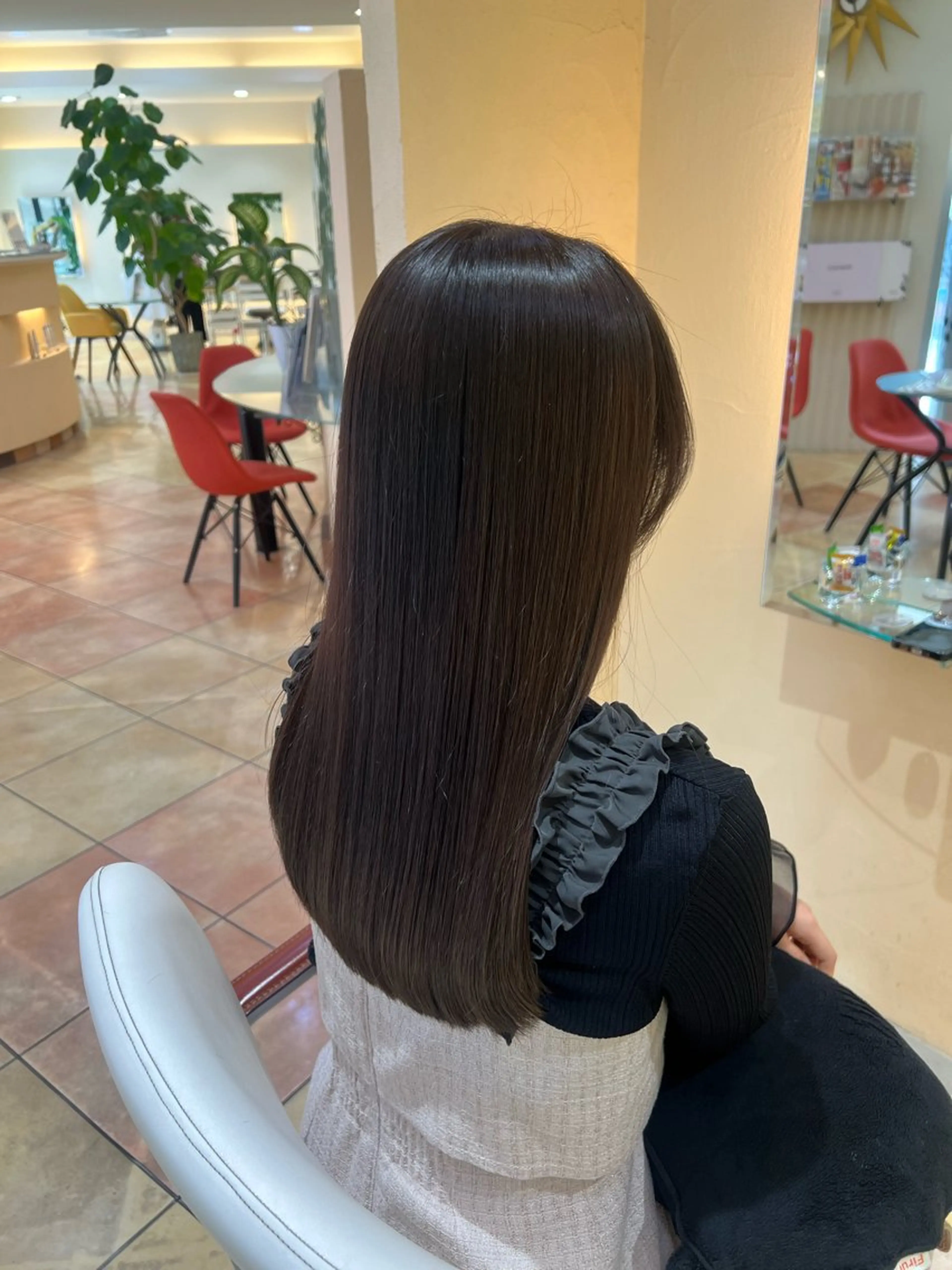 ロング カラー 髪質改善 トリートメント 最高の髪質改善🩵 艶カラー 惠美のヘアスタイル