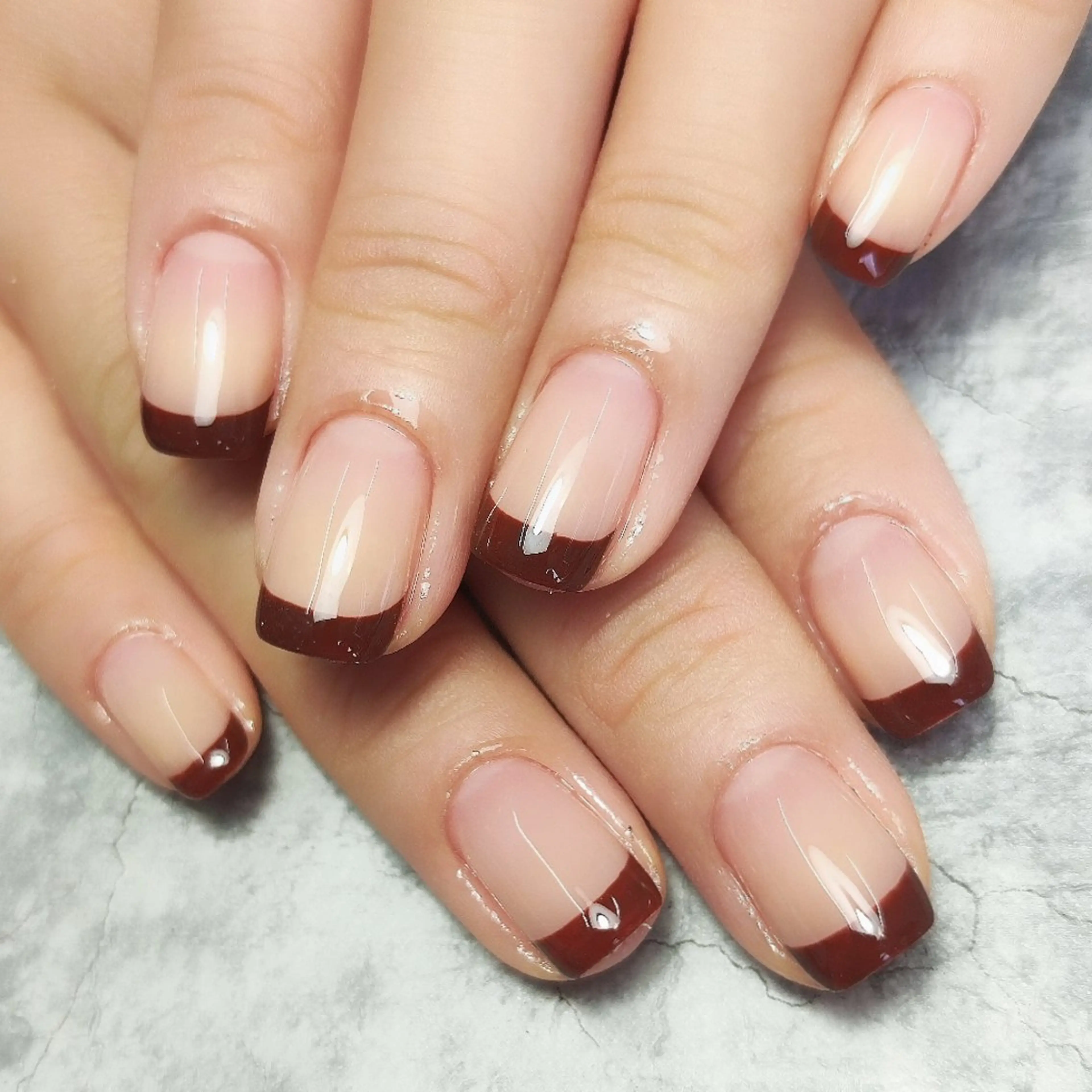 ネイル ボルドー フレンチネイル 個人サロン saltnailのネイルデザイン
