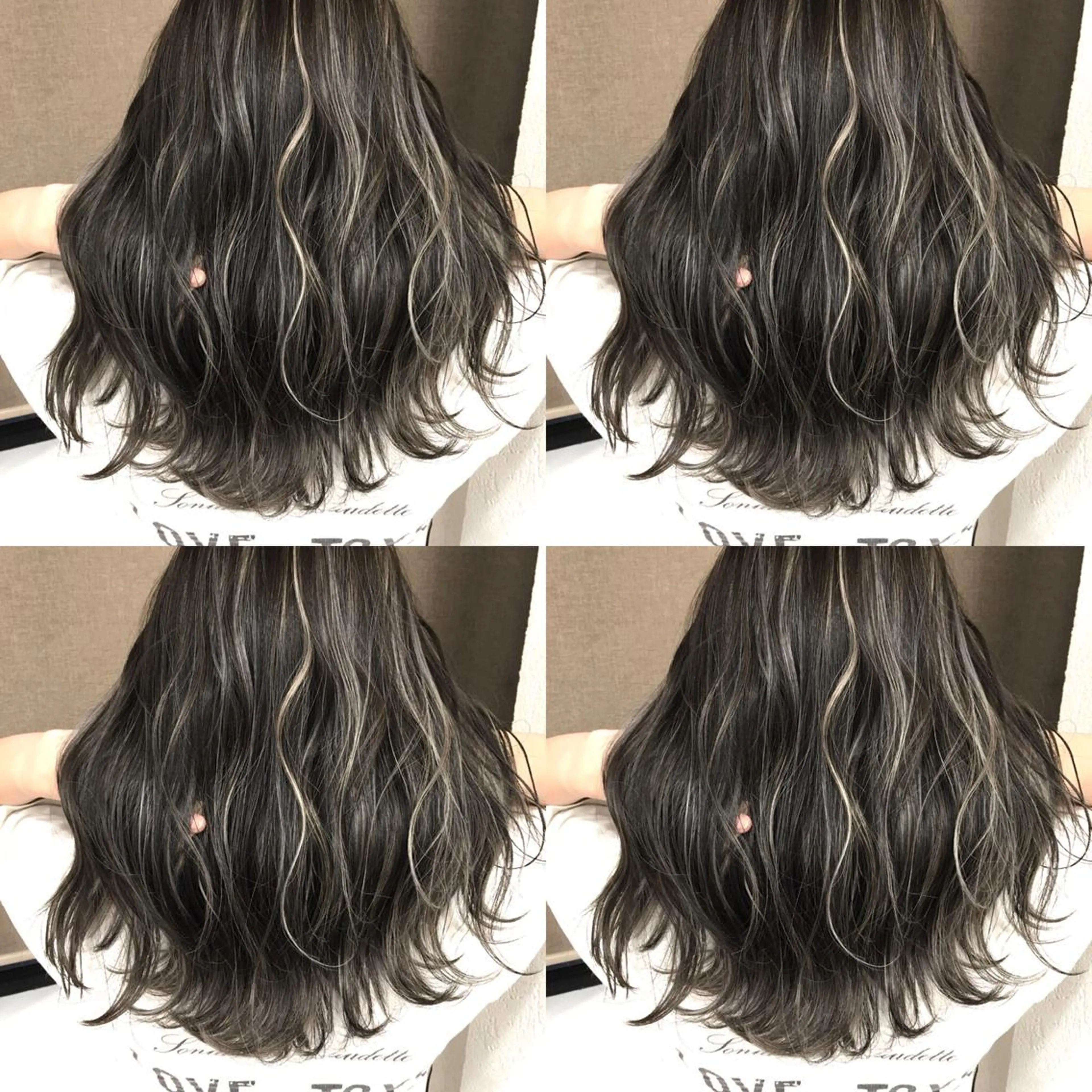 ミディアム カラー ハイライトカラー 3Dハイライト ハイライト ヘアカラー トリートメント 井上 一平のヘアスタイル