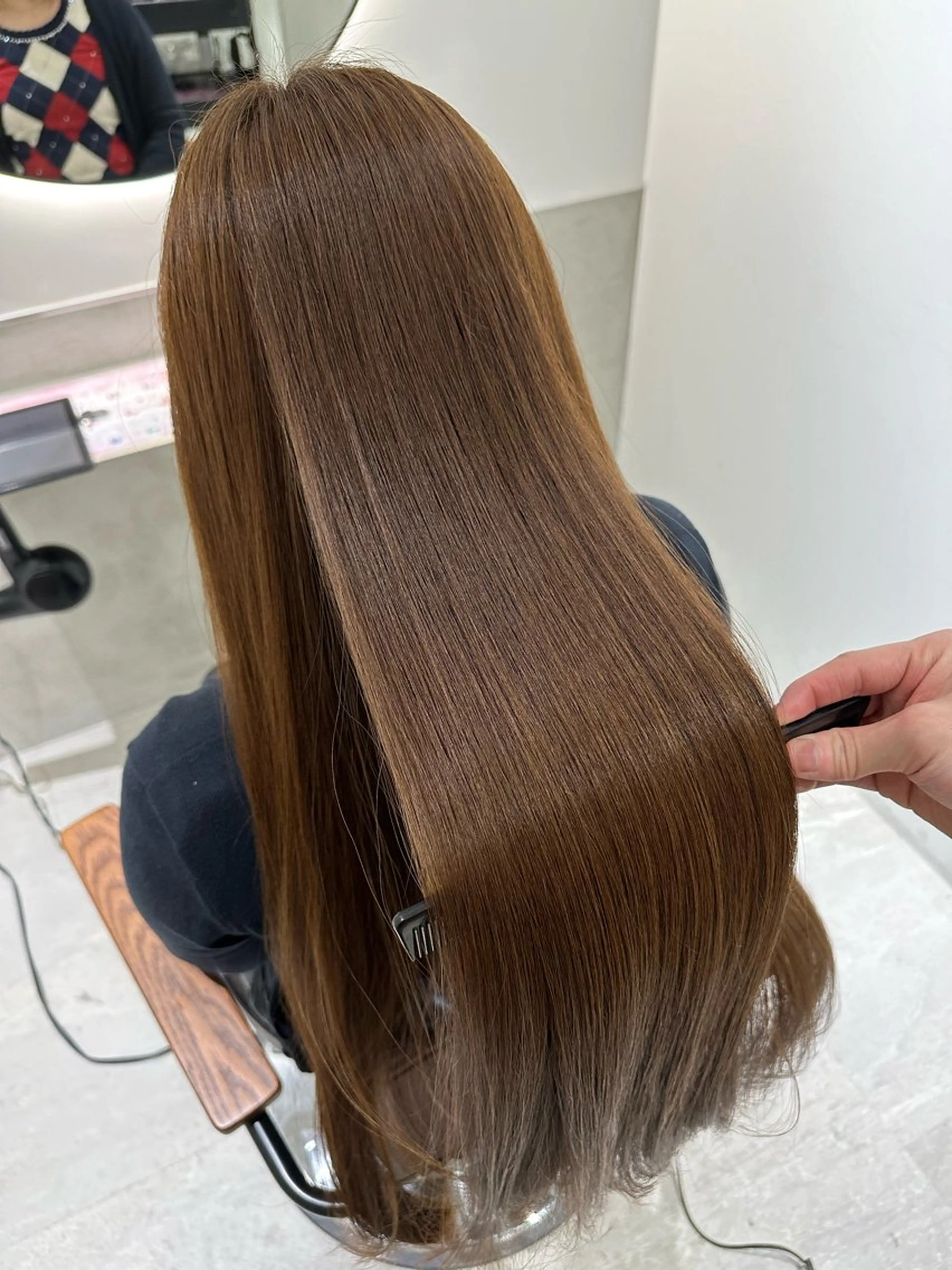 セミロング カラー 銀座No.1髪質改善 縮毛矯正/本木のヘアスタイル