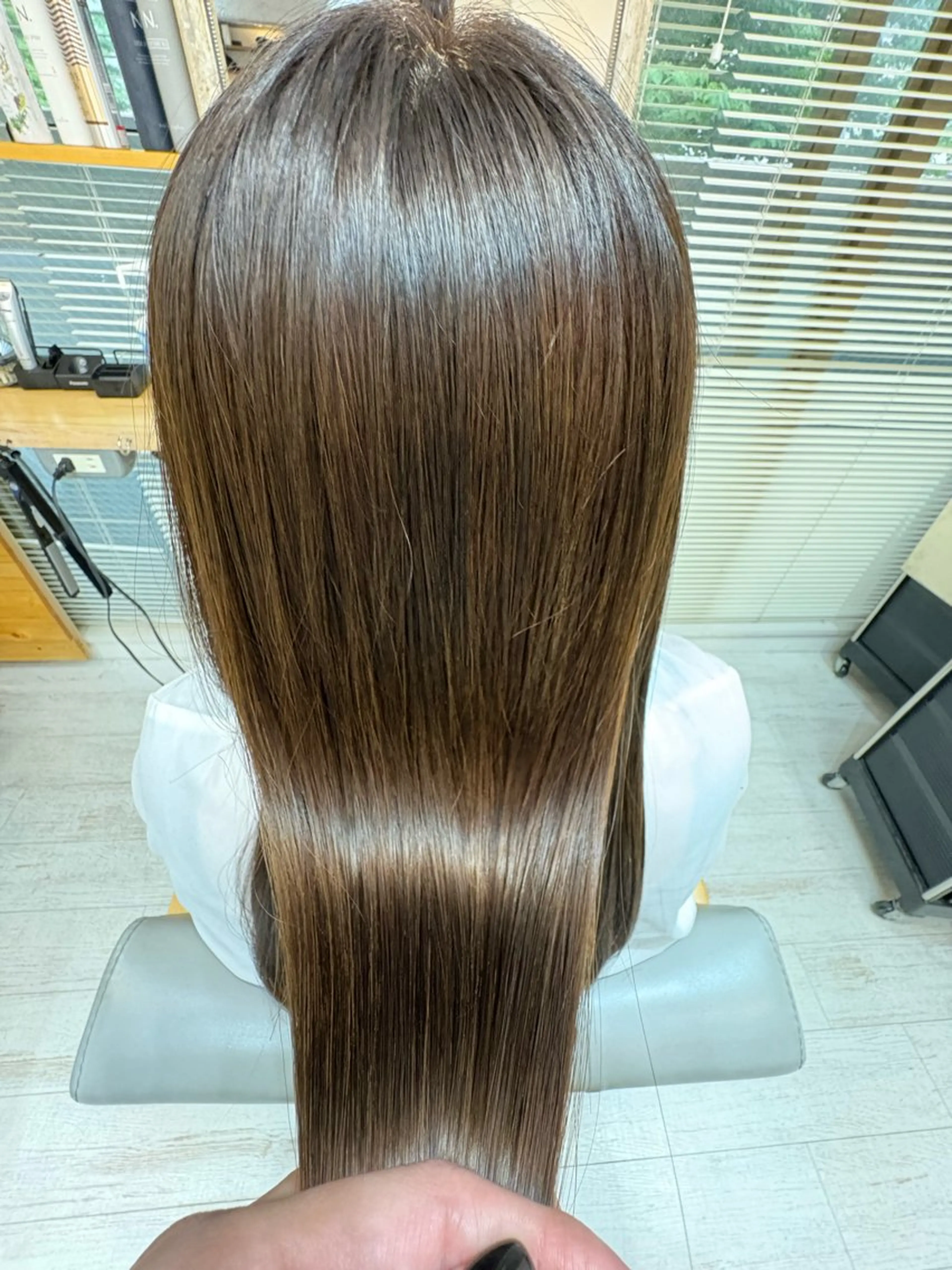 ロング レイヤーカット・ 縮毛矯正 星野のヘアスタイル