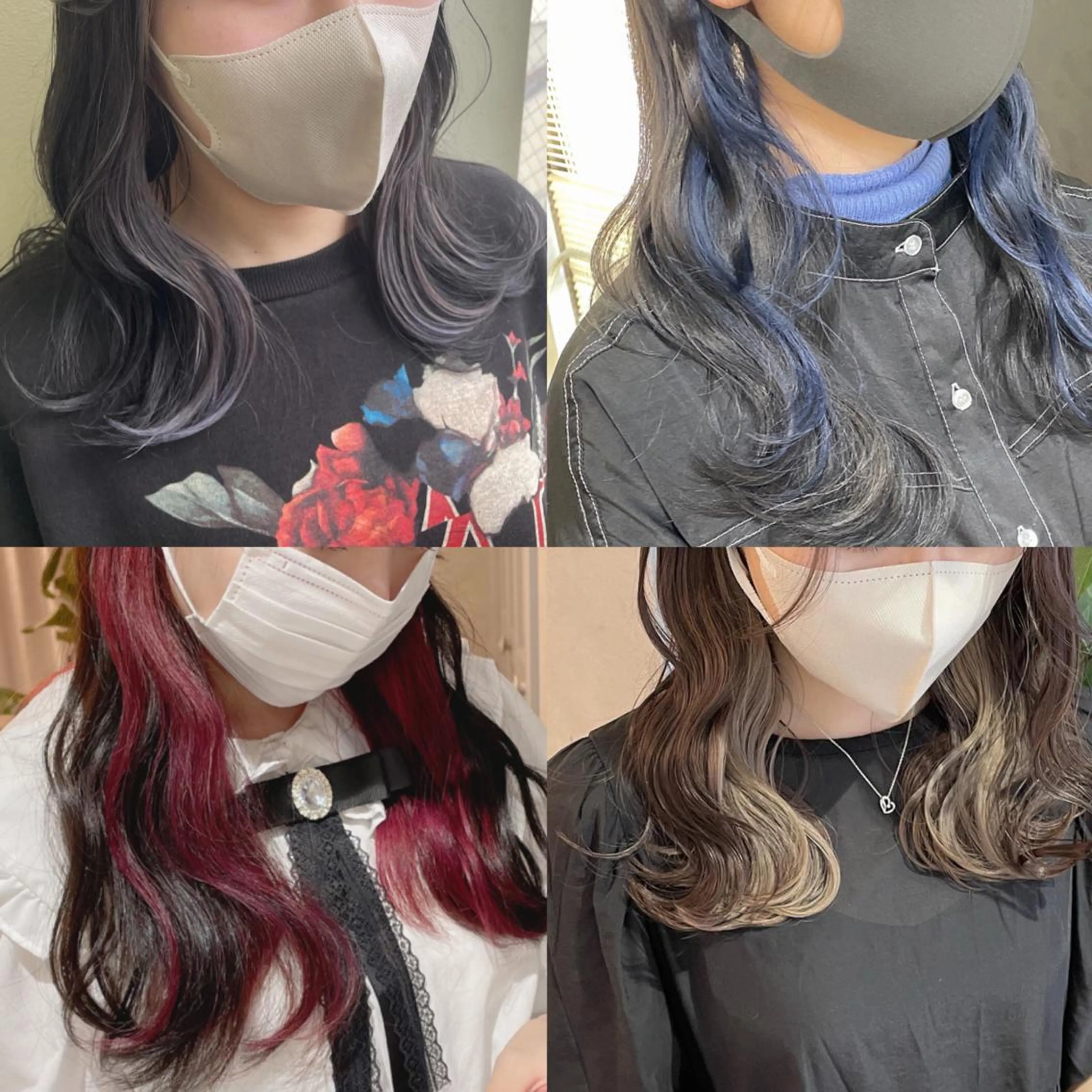 🫧目立っても大丈夫な方はこっち🫧インナーカラー[ブリーチ込み]➕全体カラー➕メンテナンスカットの写真