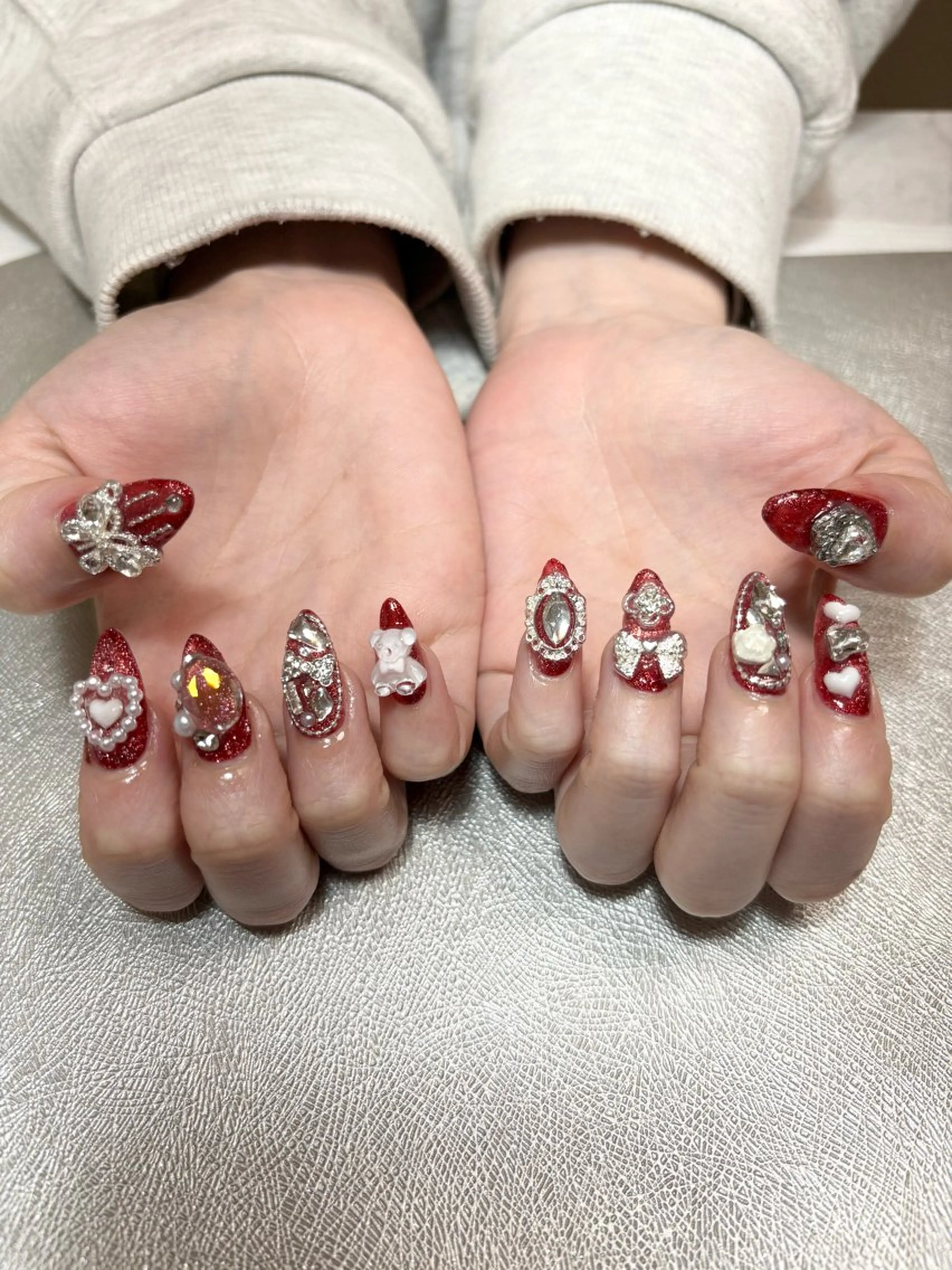 ネイル フラッシュネイル マグネットネイル ハンドネイル ✨韓国✨nail salonLumieのネイルデザイン