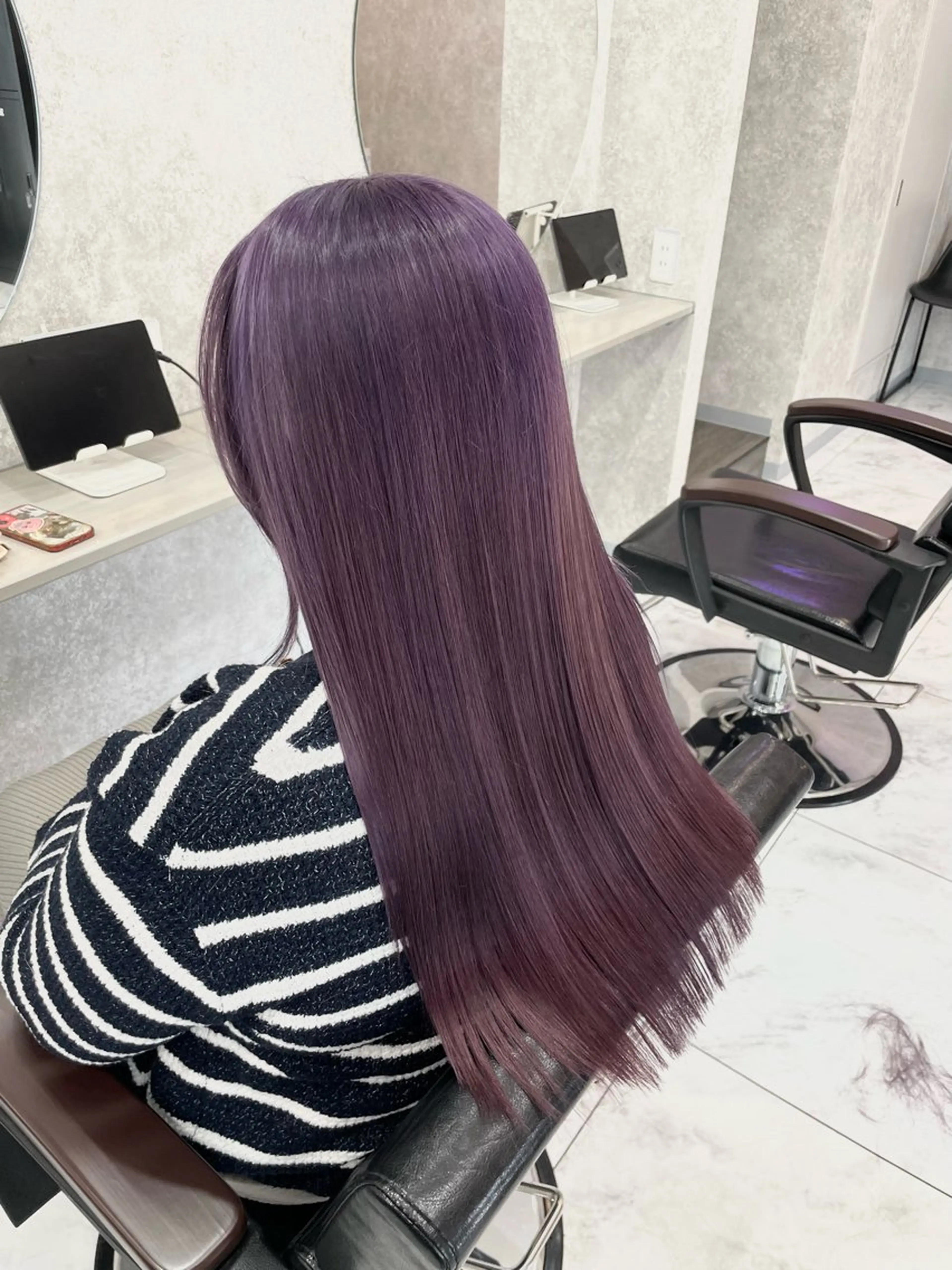 ロング 🦋ハイトーン🦋 石山 希理🦋のヘアスタイル