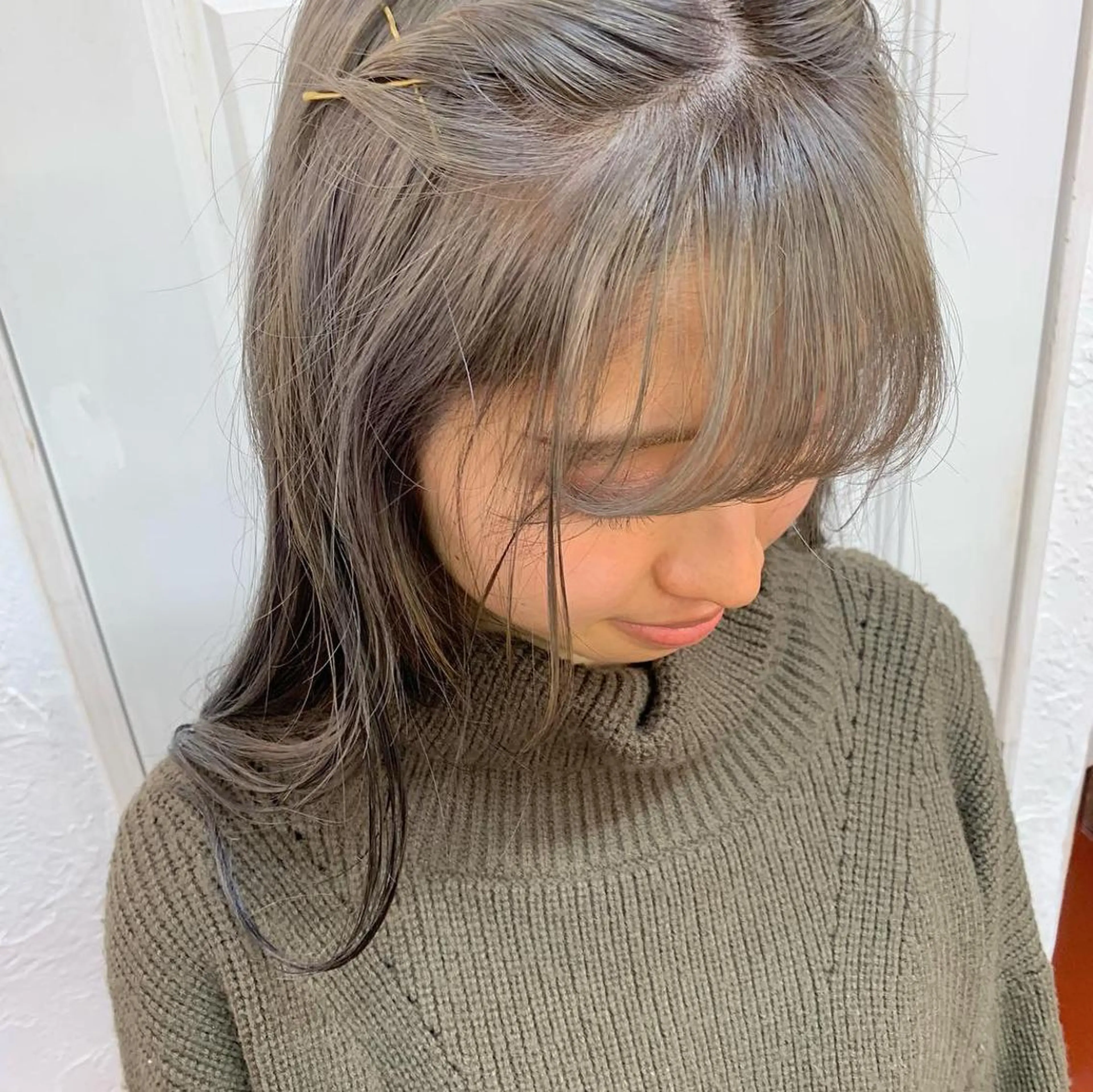 カラー ピンクベージュ/新潟 万代/高橋桃葉🍑のヘアスタイル