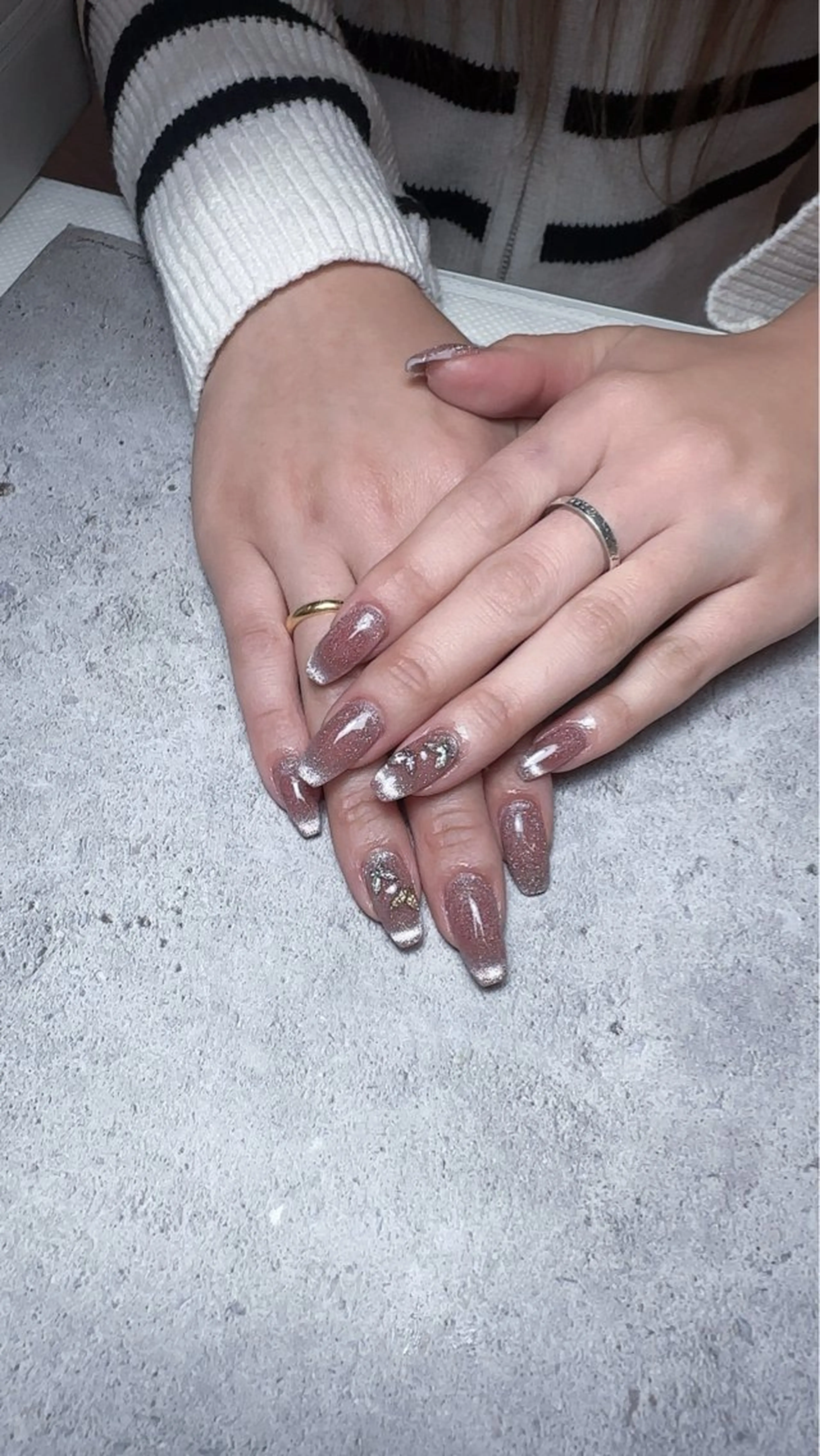 ネイル アートネイル ハート マグネットネイル 持ち込み ニュアンスネイル ハンドネイル nail salon    Mimiy..所属・Nailsalon Mimiy..♡のネイルデザイン