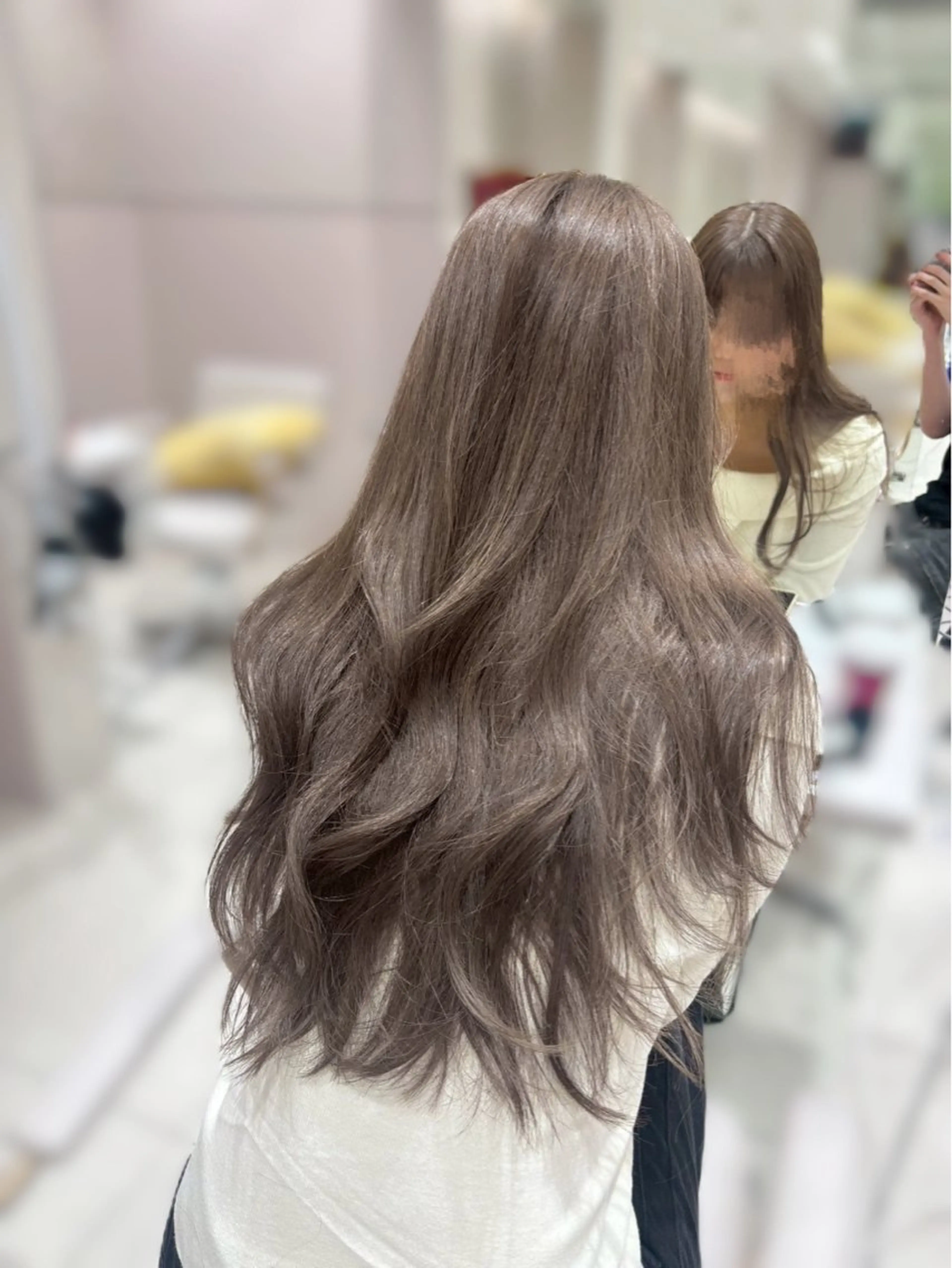 ロング アッシュ アッシュグレー 外国人風カラー ロング 透明感カラー/似合わ せ前髪/柴田礼空のヘアスタイル