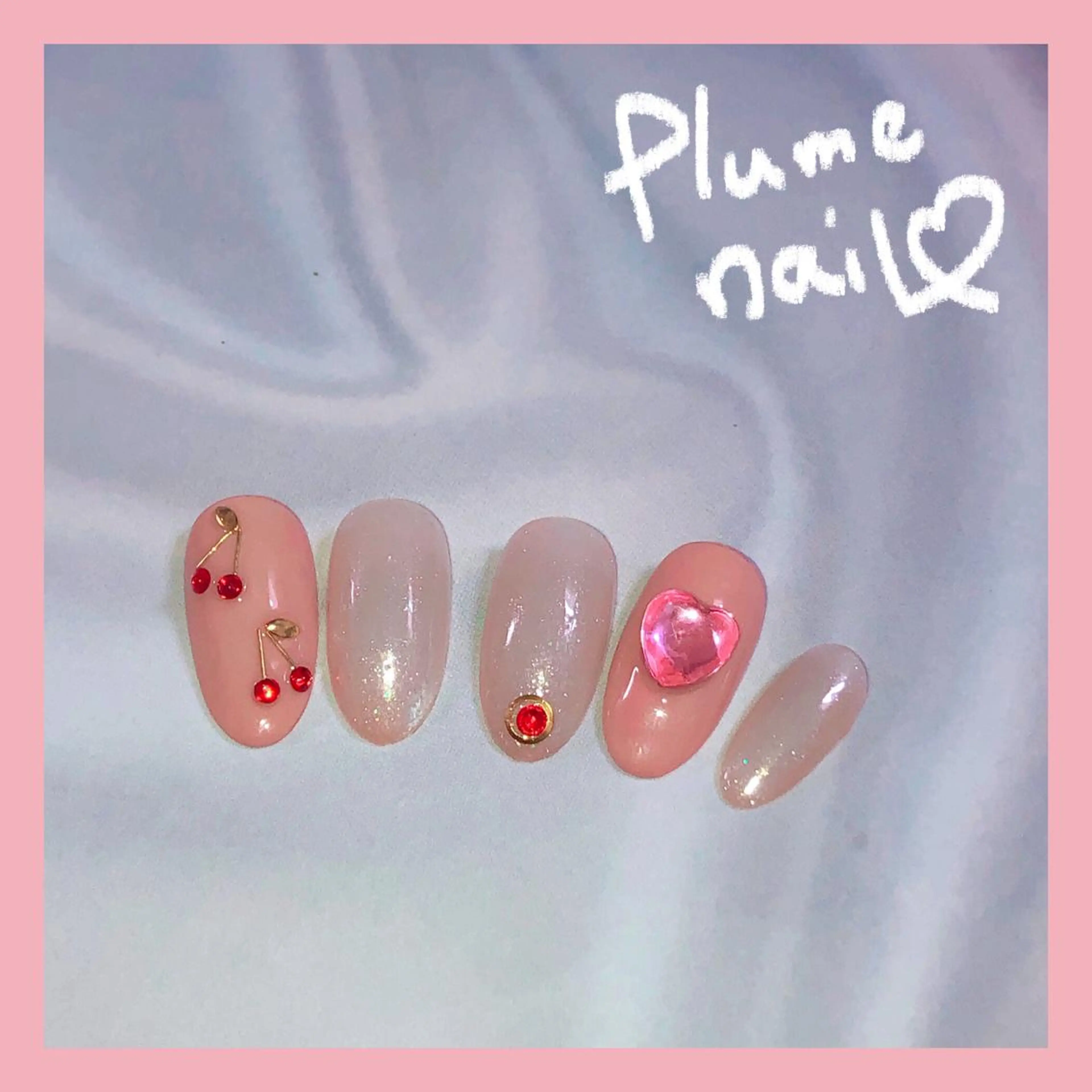 ネイル キラキラネイル 韓国ネイル オフィスネイル シンプルネイル 春ネイル plume nail ☆韓国ネイルのネイルデザイン