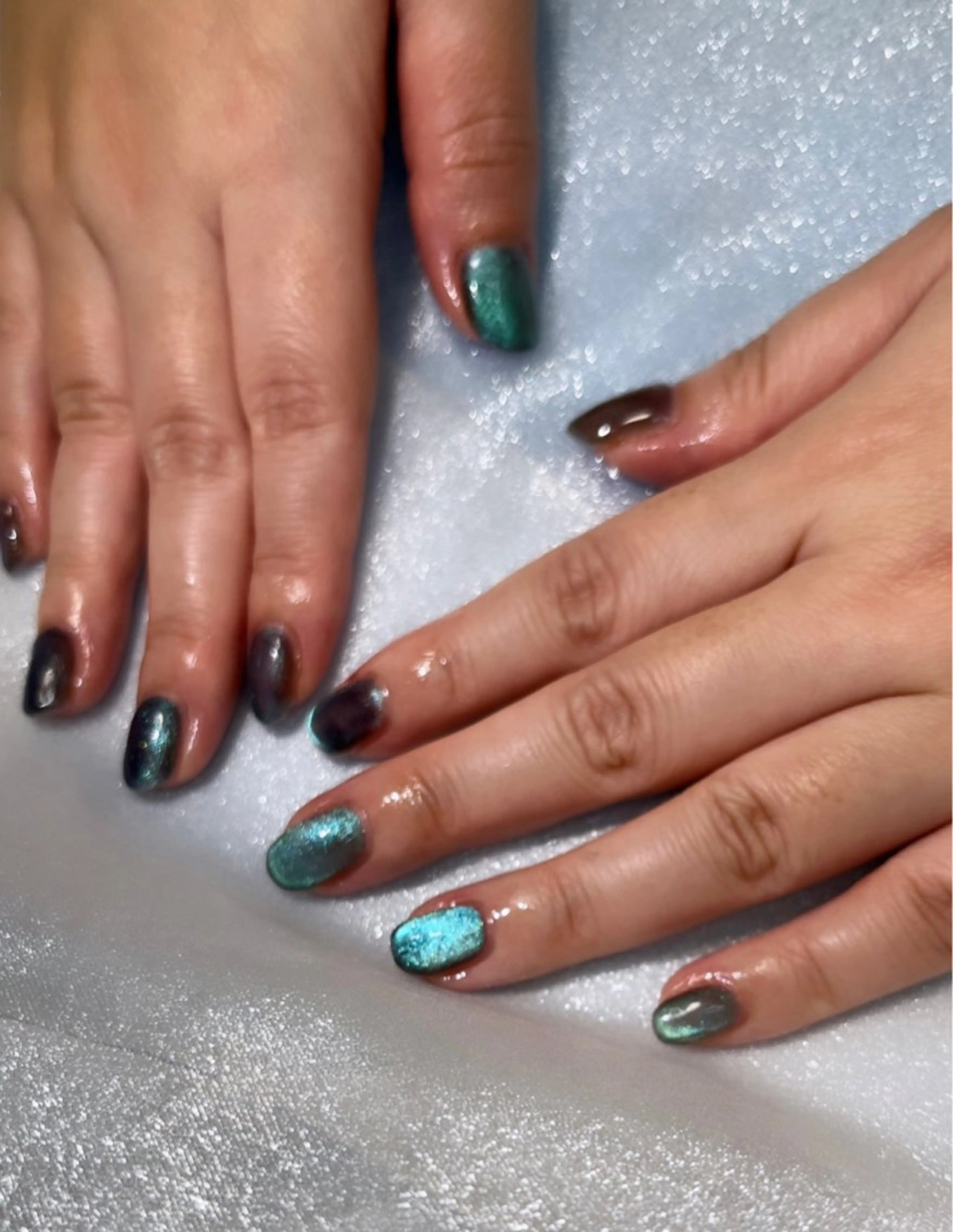 ネイル マグネットネイル ショートネイル nail salon Rai.のネイルデザイン