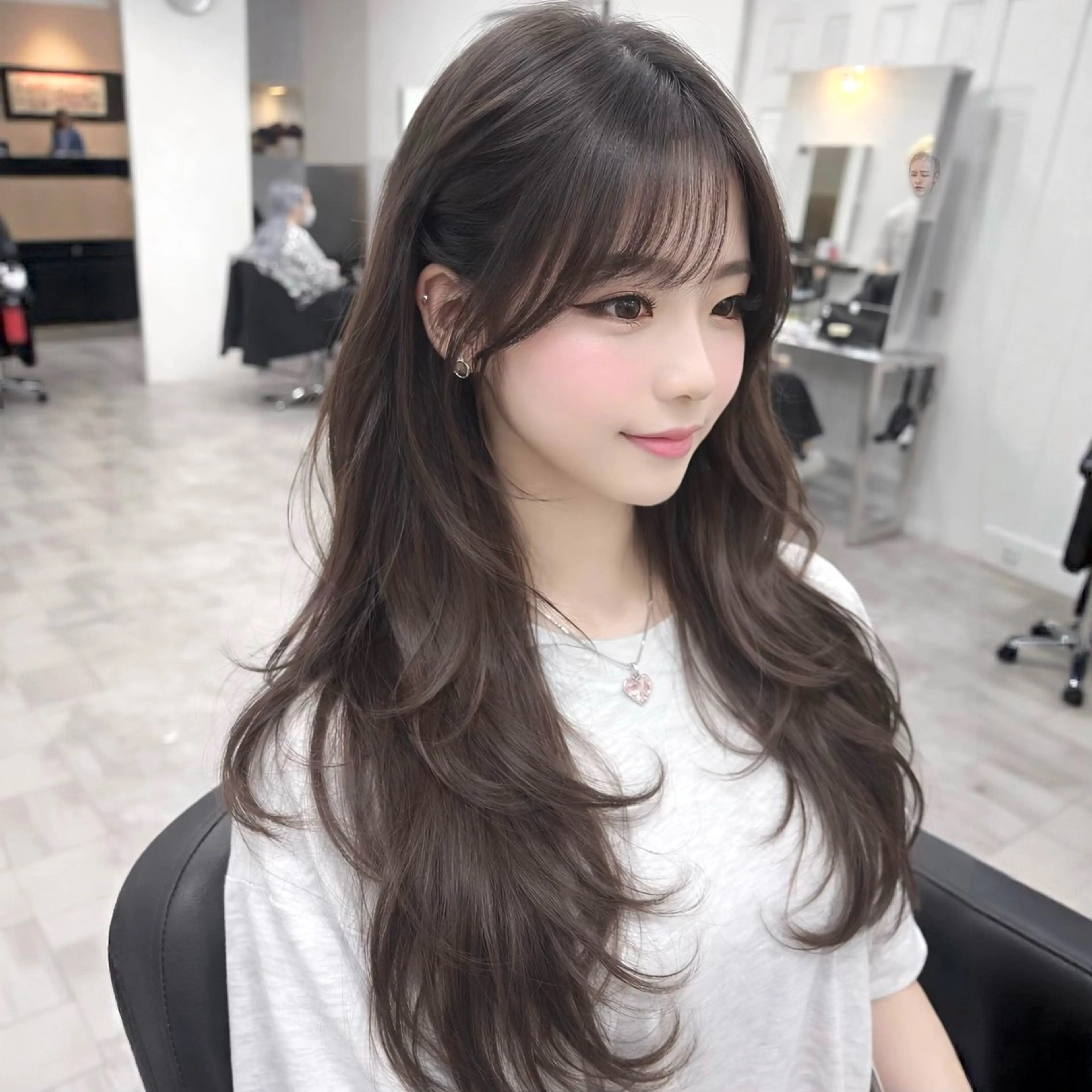 ロング カラー カット ヘアカラー トリートメント D.I.E.V.A 錦糸町 艶髪/美髪質改善&トリートメント 【ディーバ】所属・🎀盛れる韓国艶髪 ×透明感🎀yoneのヘアスタイル