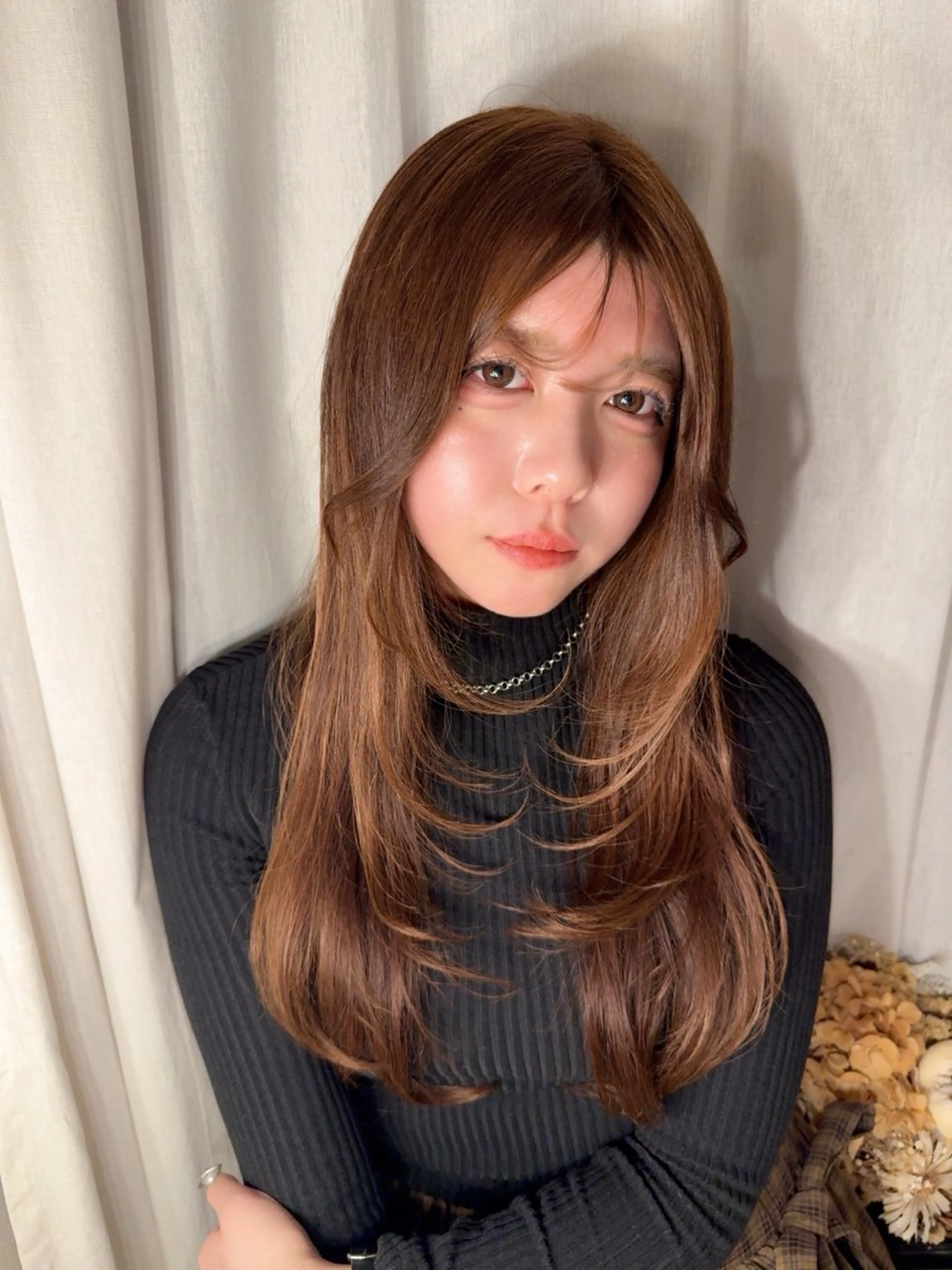 ロング カット ココルアナ所属・ゆう/大阪豊中/海外 カラー/艶カラーのヘアスタイル