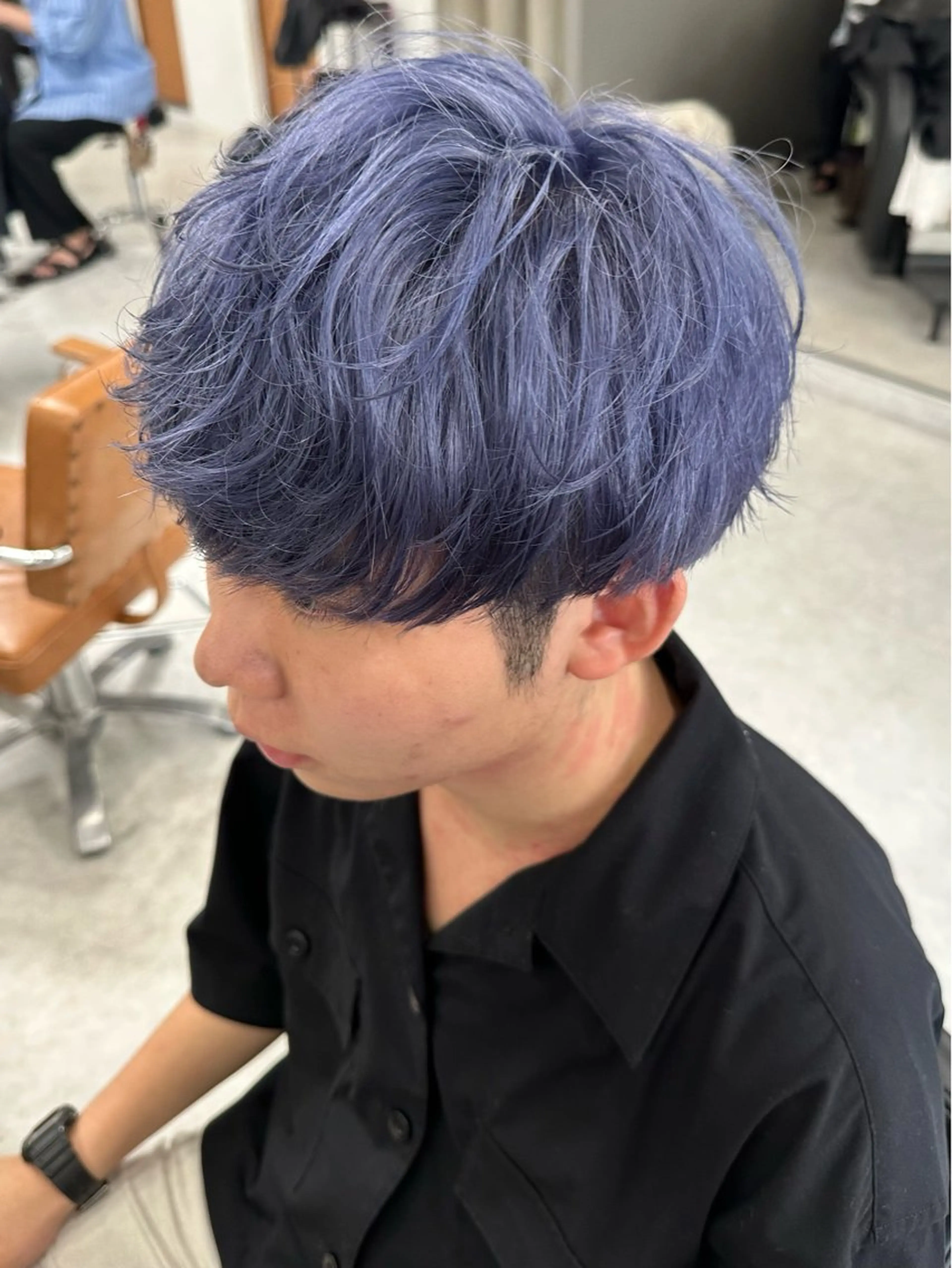 men's 🥣カラー🥣➕美容液シャンプートリートメント　●画像はブリーチ毛に染めていますの写真