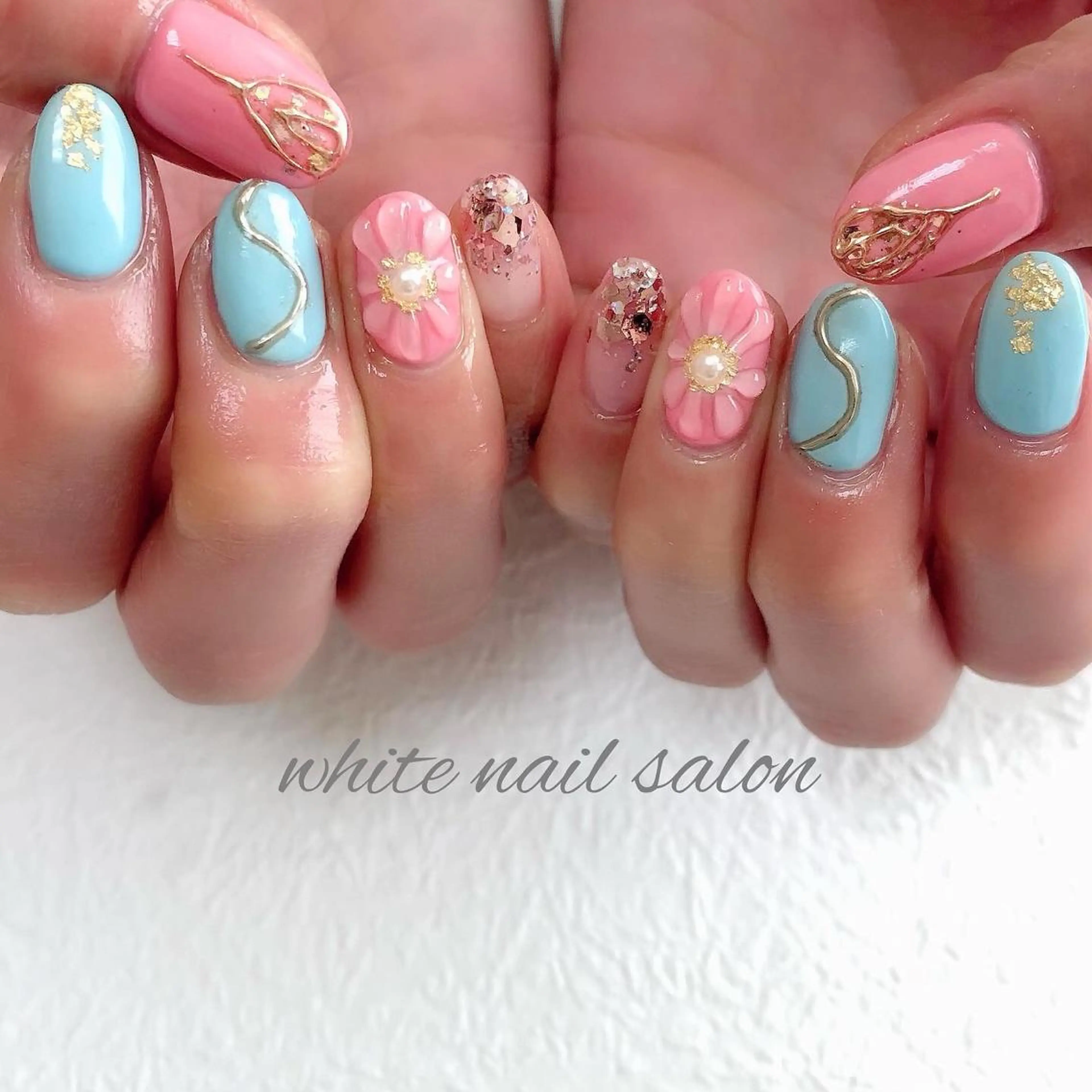 ネイル ジェルネイル ハードジェル 持ち込み ソフトジェル ハンドネイル white nail salonのネイルデザイン