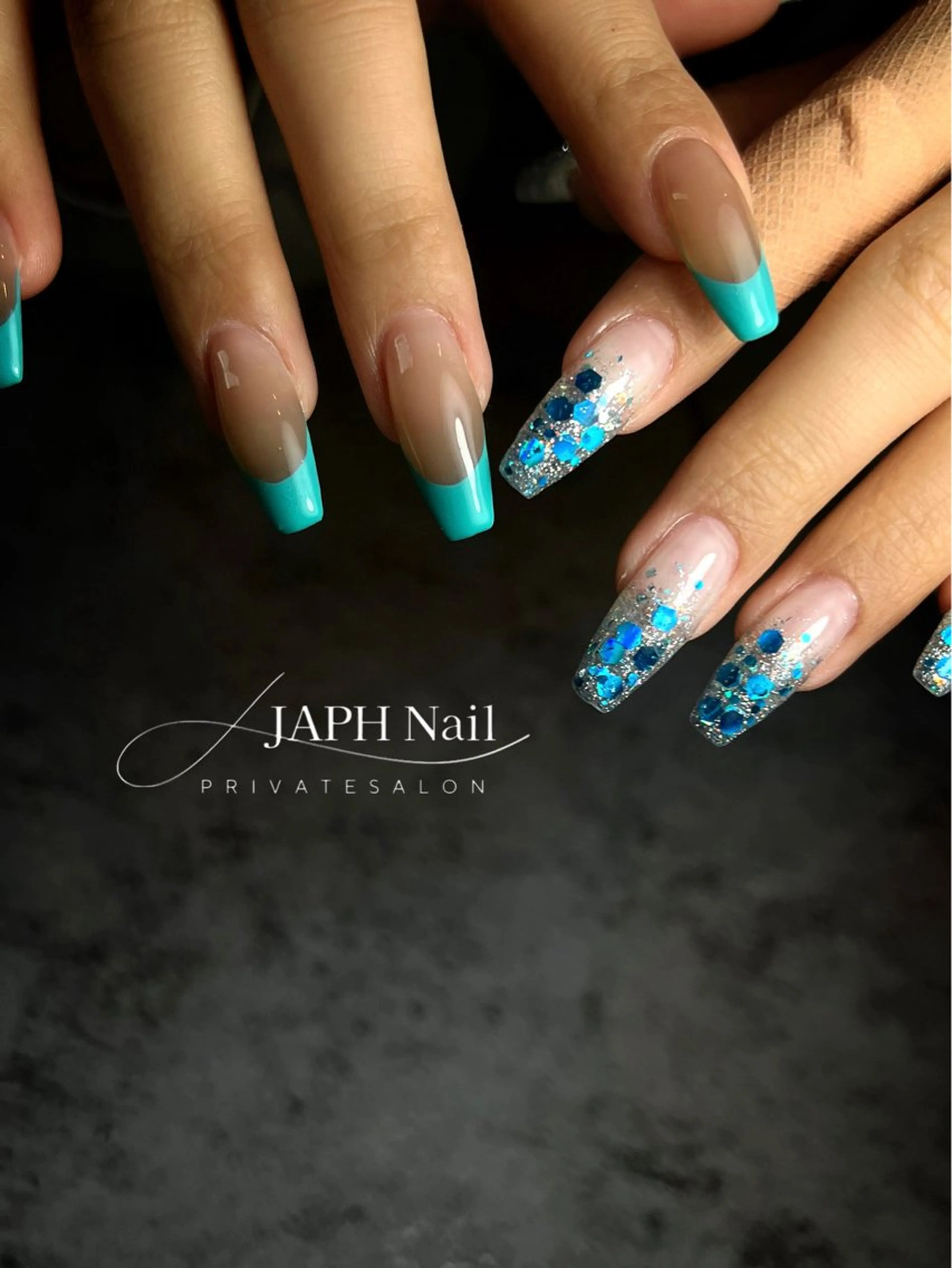 ネイル フレンチネイル グラデーション キラキラネイル NailSalon /JAPHのネイルデザイン