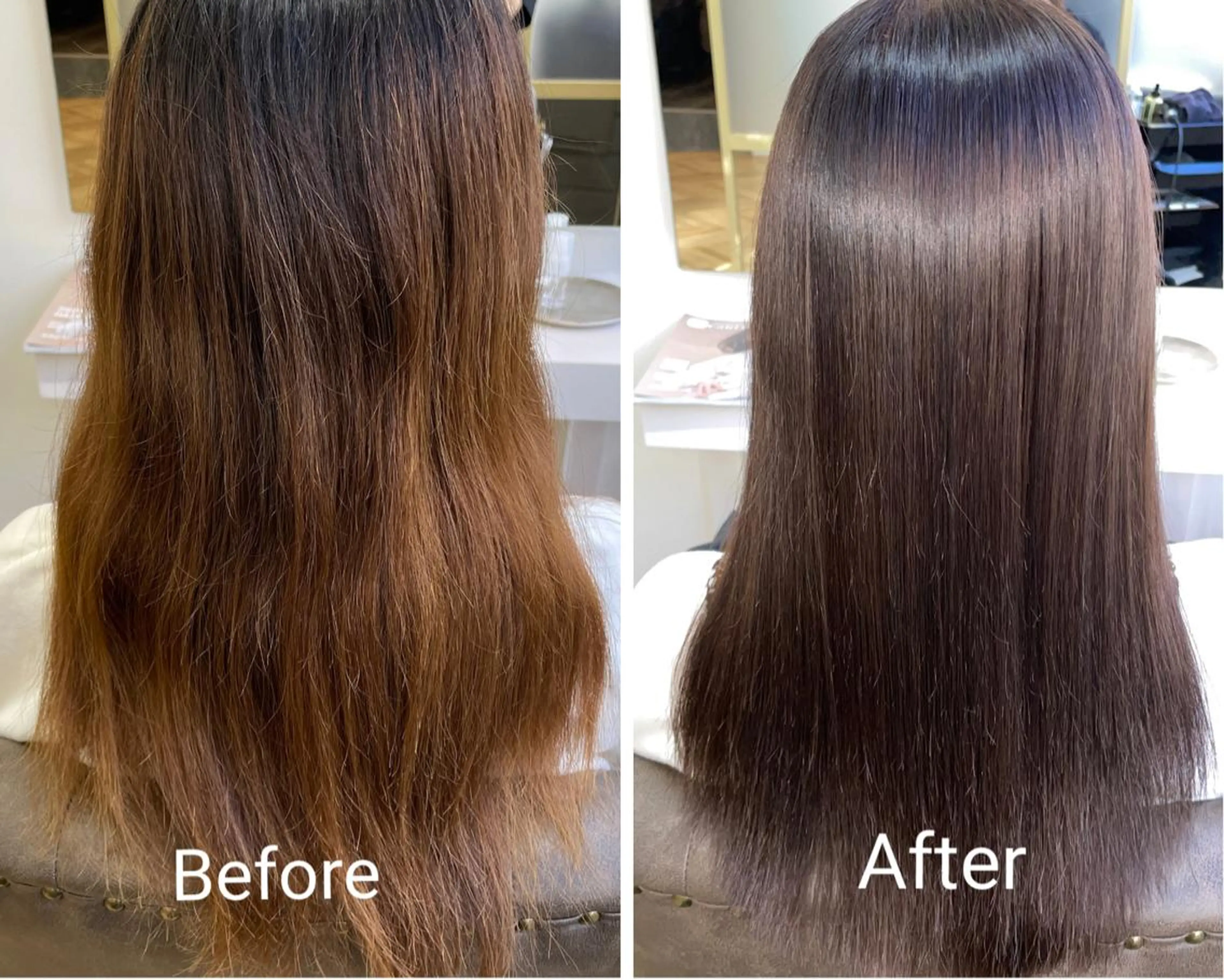 セミロング カラー 髪質改善特化 スギヤマハヤトのヘアスタイル