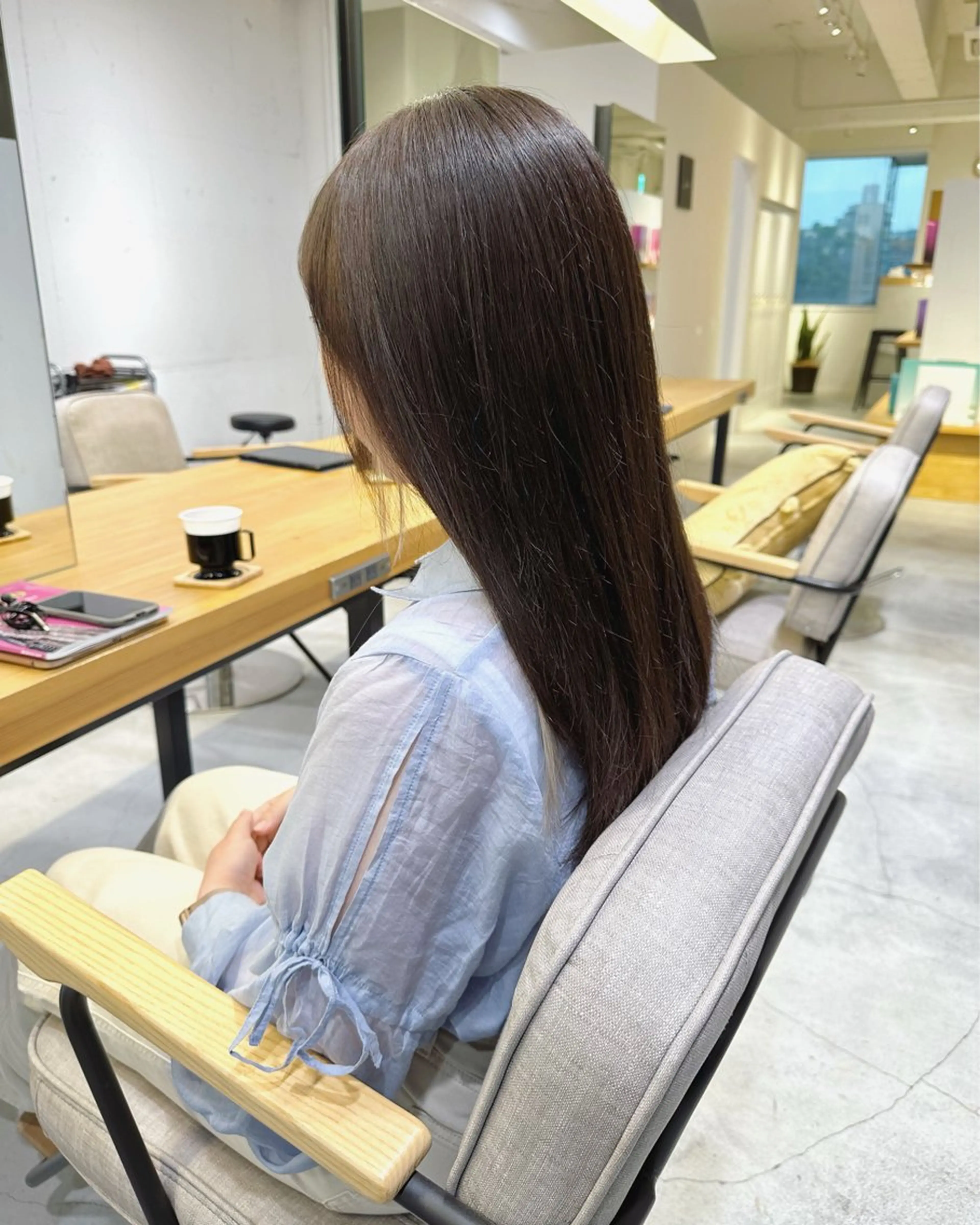 ロング カット ヘアカラー トリートメント 上野湧太 髪質改善/艶カラーのヘアスタイル