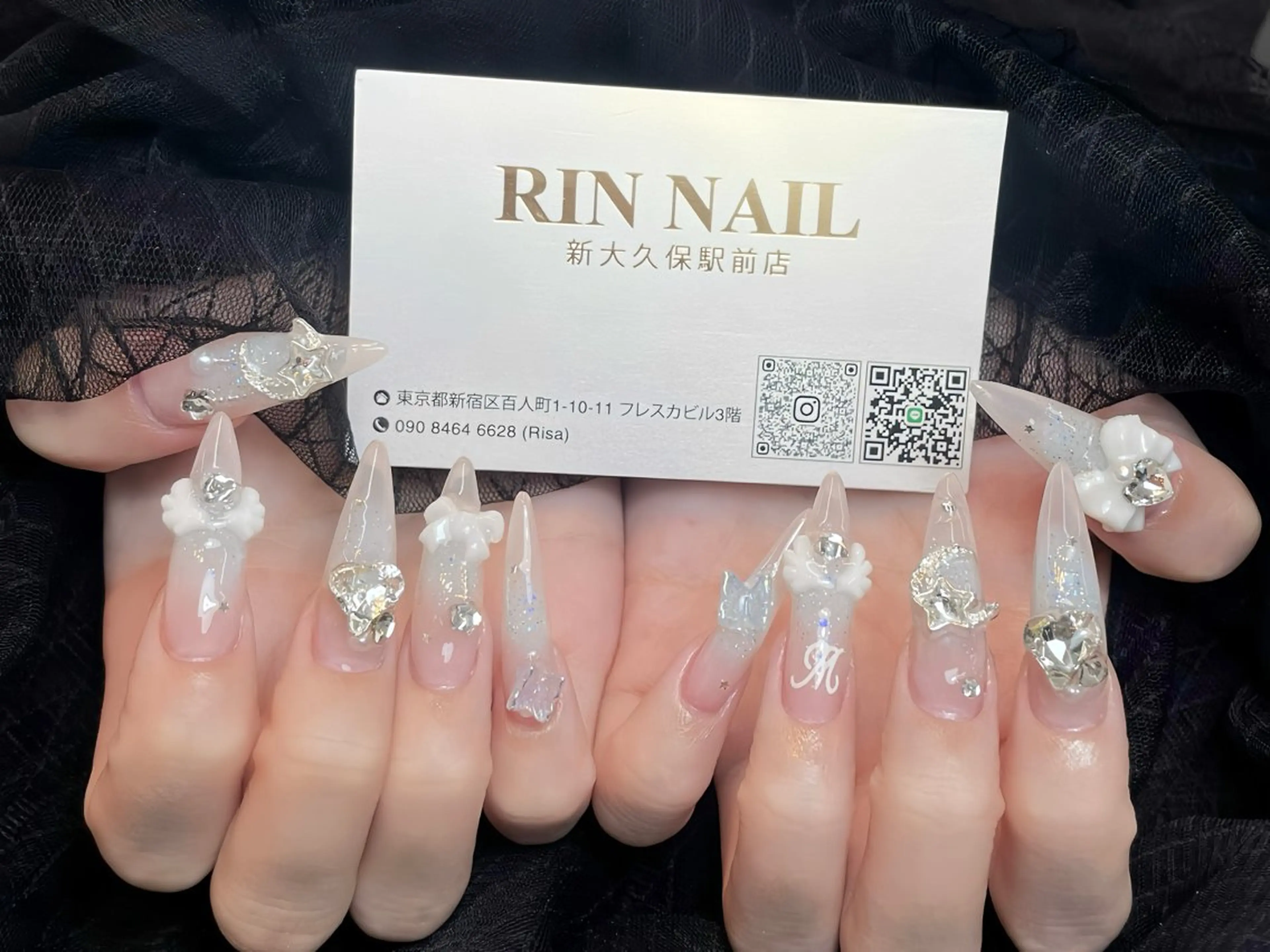 ネイル アートネイル フレンチネイル ジェルネイル 韓国ネイル ミラーネイル Rin Nail 新大久保店のネイルデザイン