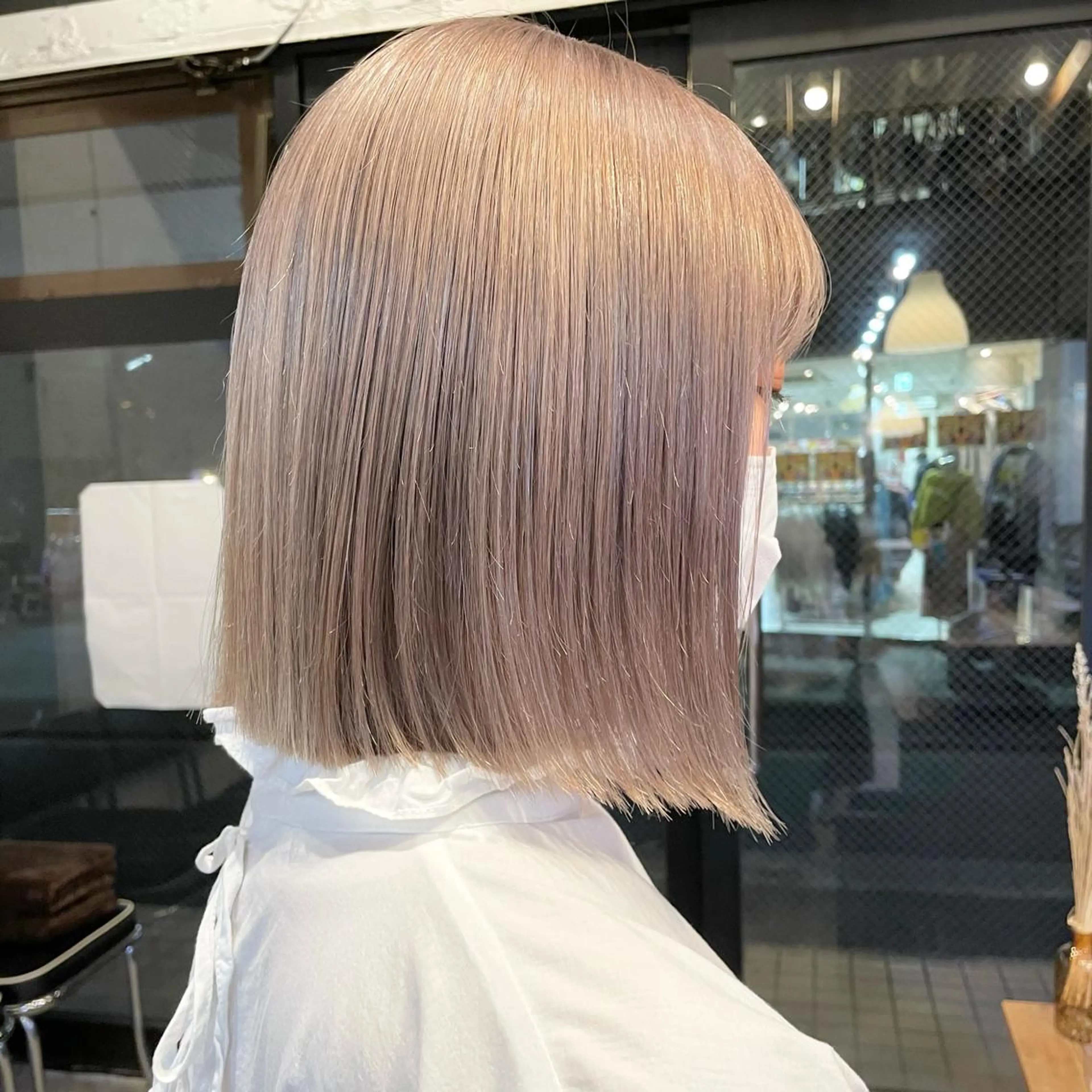 ミディアム カラー ヘアカラー トリートメント 🌿レイヤーボブ/パ ーマ🌿　木梨健太のヘアスタイル