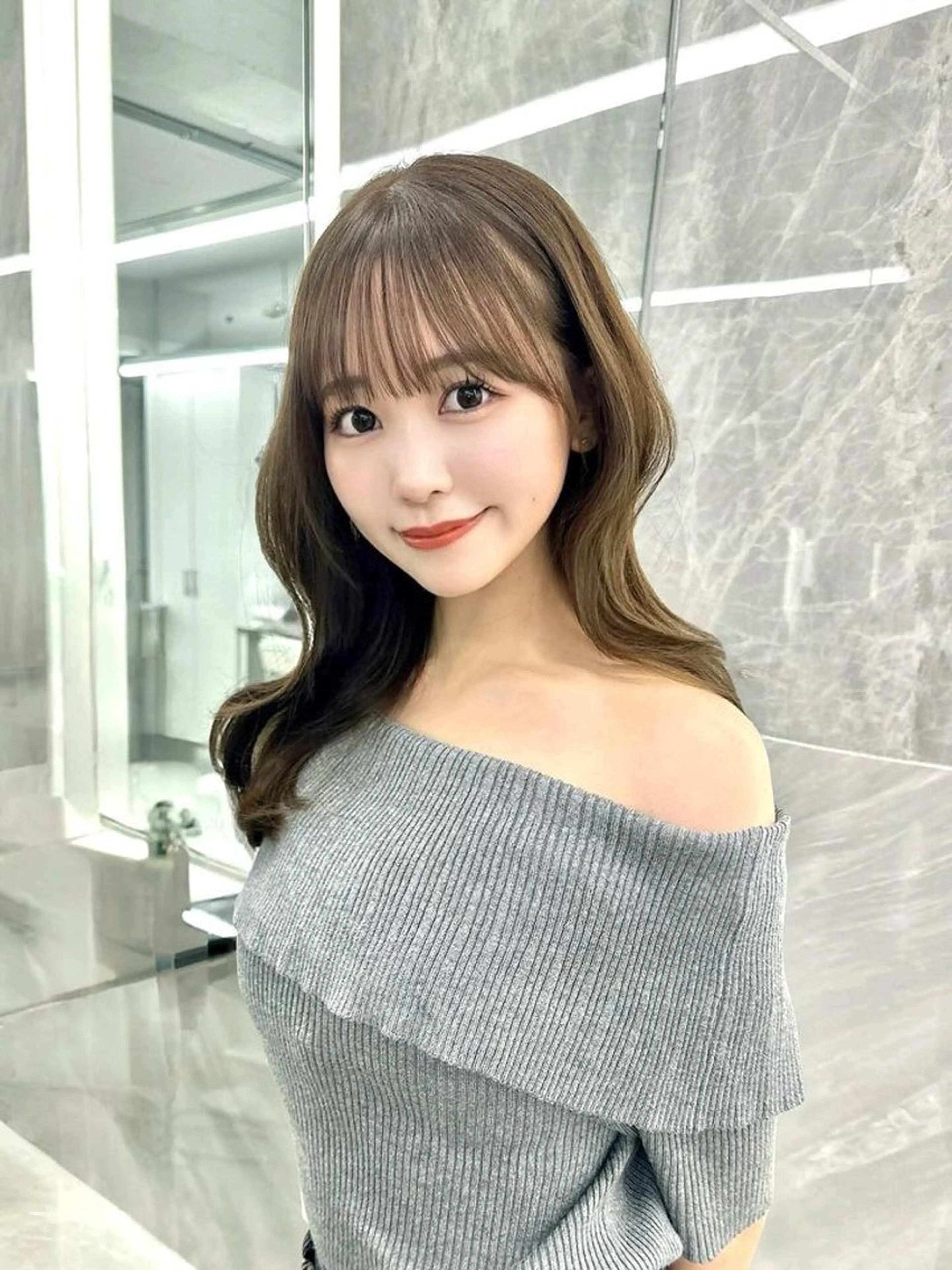 ミディアム カット ヘアカラー トリートメント 森田 真由香のヘアスタイル