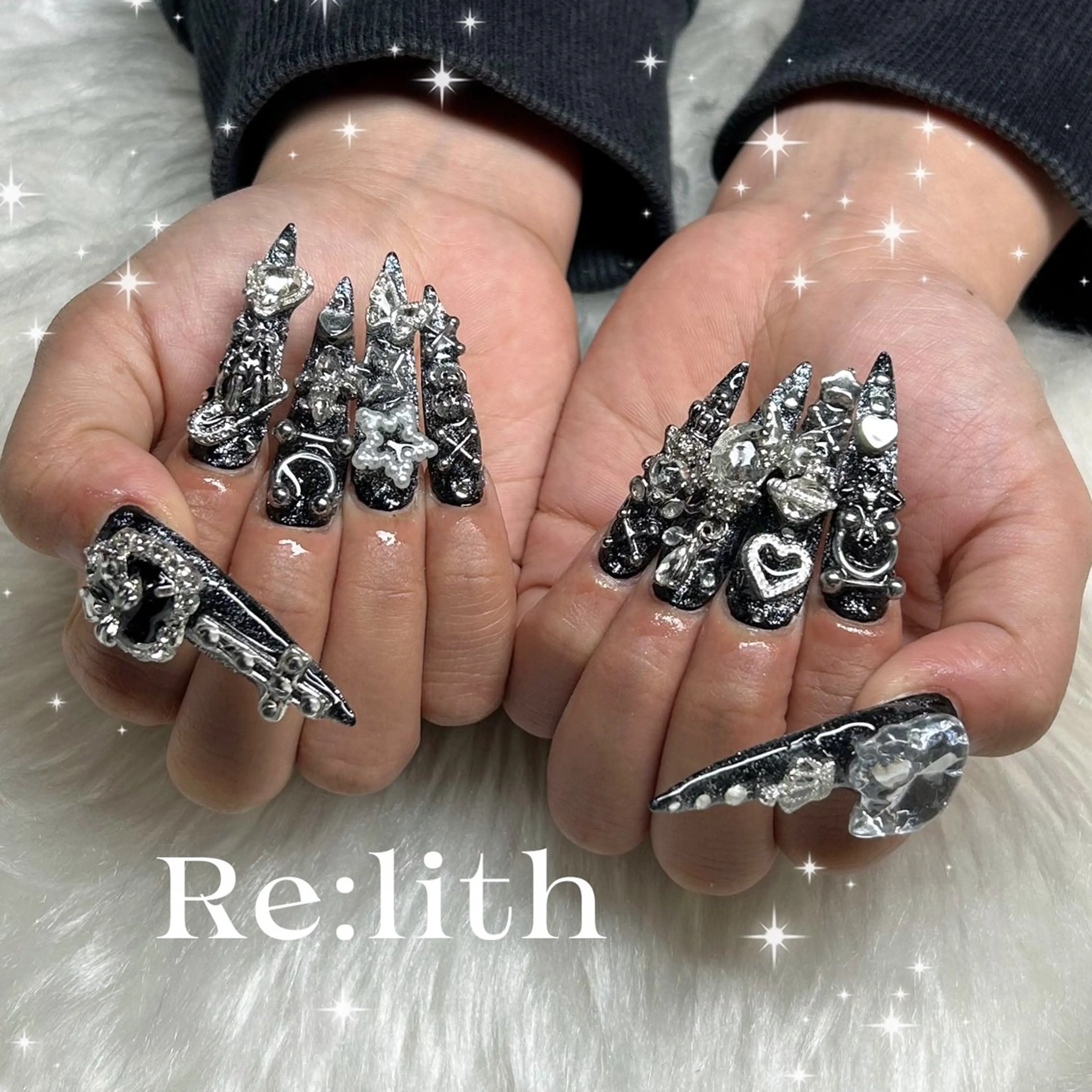 ロング Re:lith所属・猫夢 にゃむのネイルデザイン