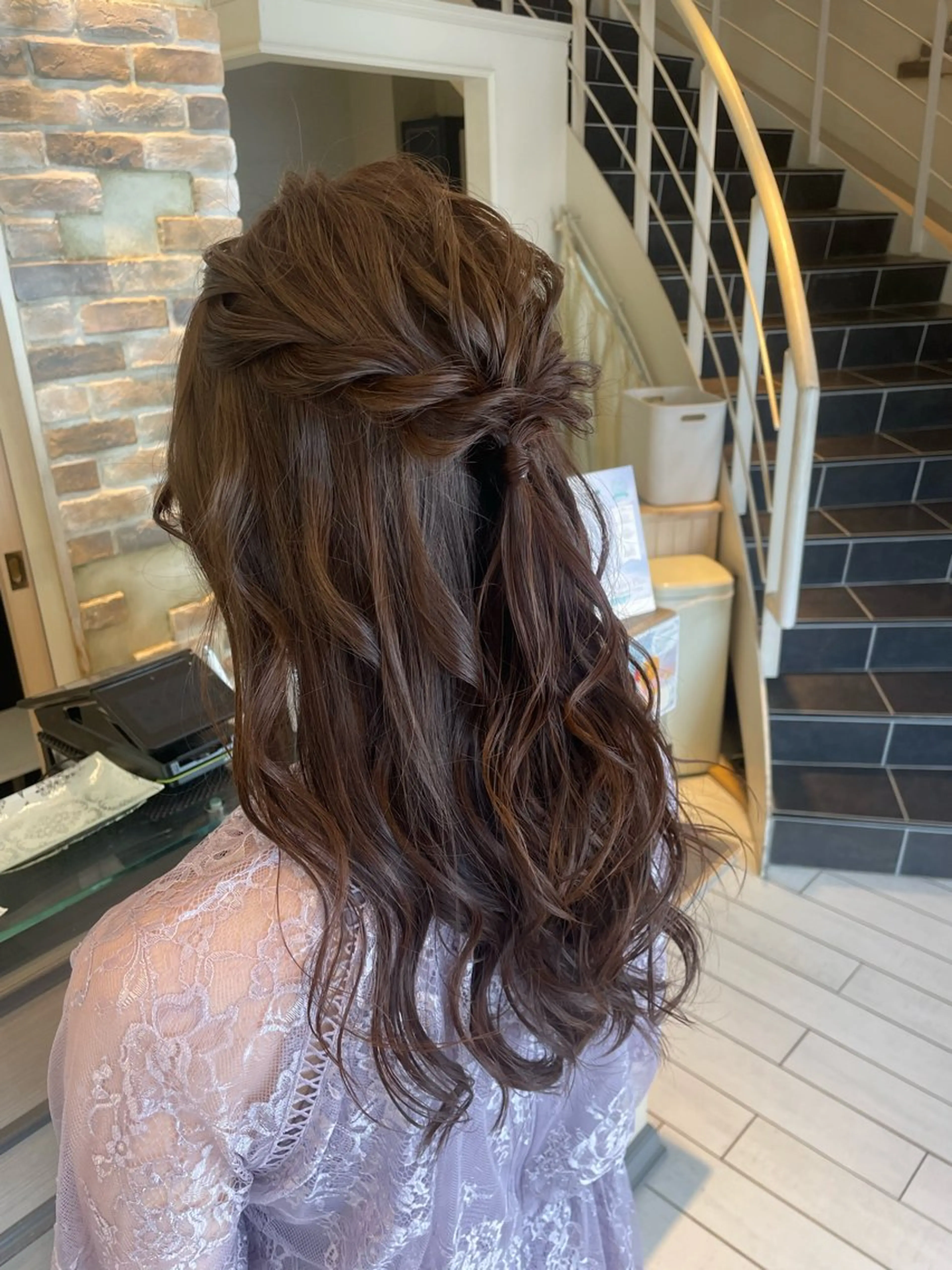 ロング カラー ヘアセット 佐久間 成恵のヘアスタイル