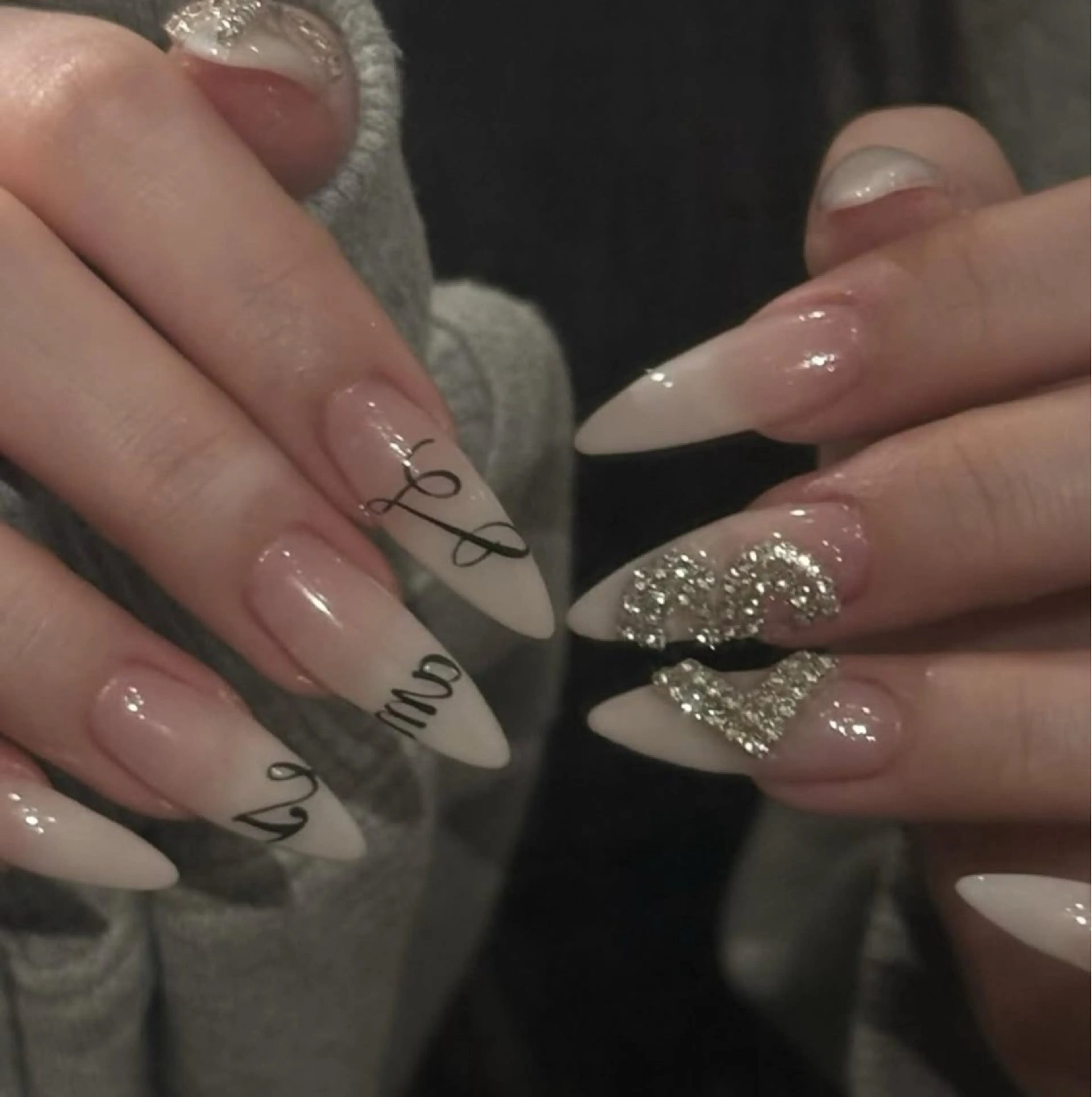 ネイル アートネイル オーロラネイル チークネイル フレンチネイル ガラスフレンチ ハンドネイル 🎀🎀YooLi Nail Salonのネイルデザイン