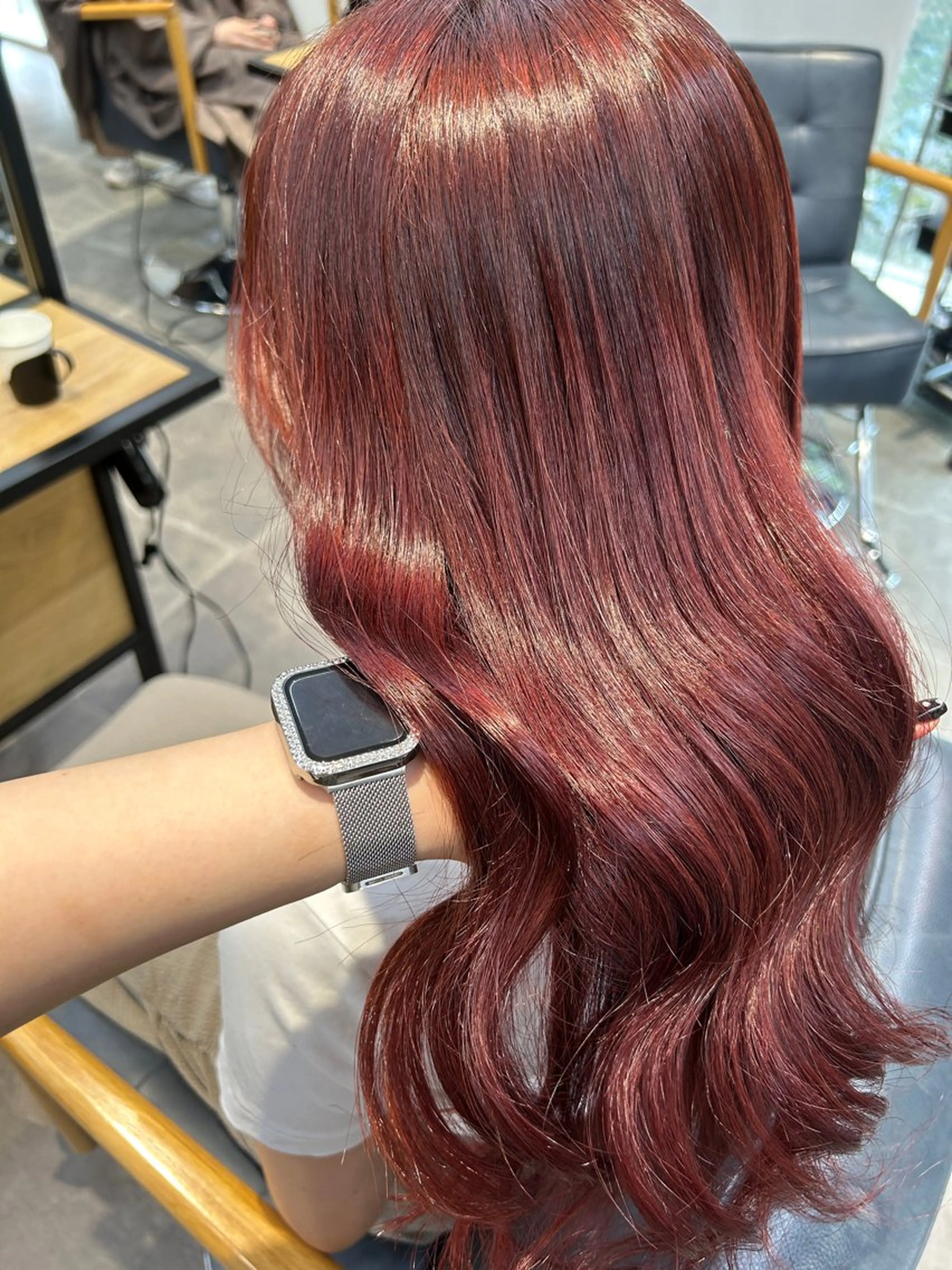 ロング カラー ヘアカラー トリートメント newi梅田🫧韓国 ヘア🫧sakiのヘアスタイル