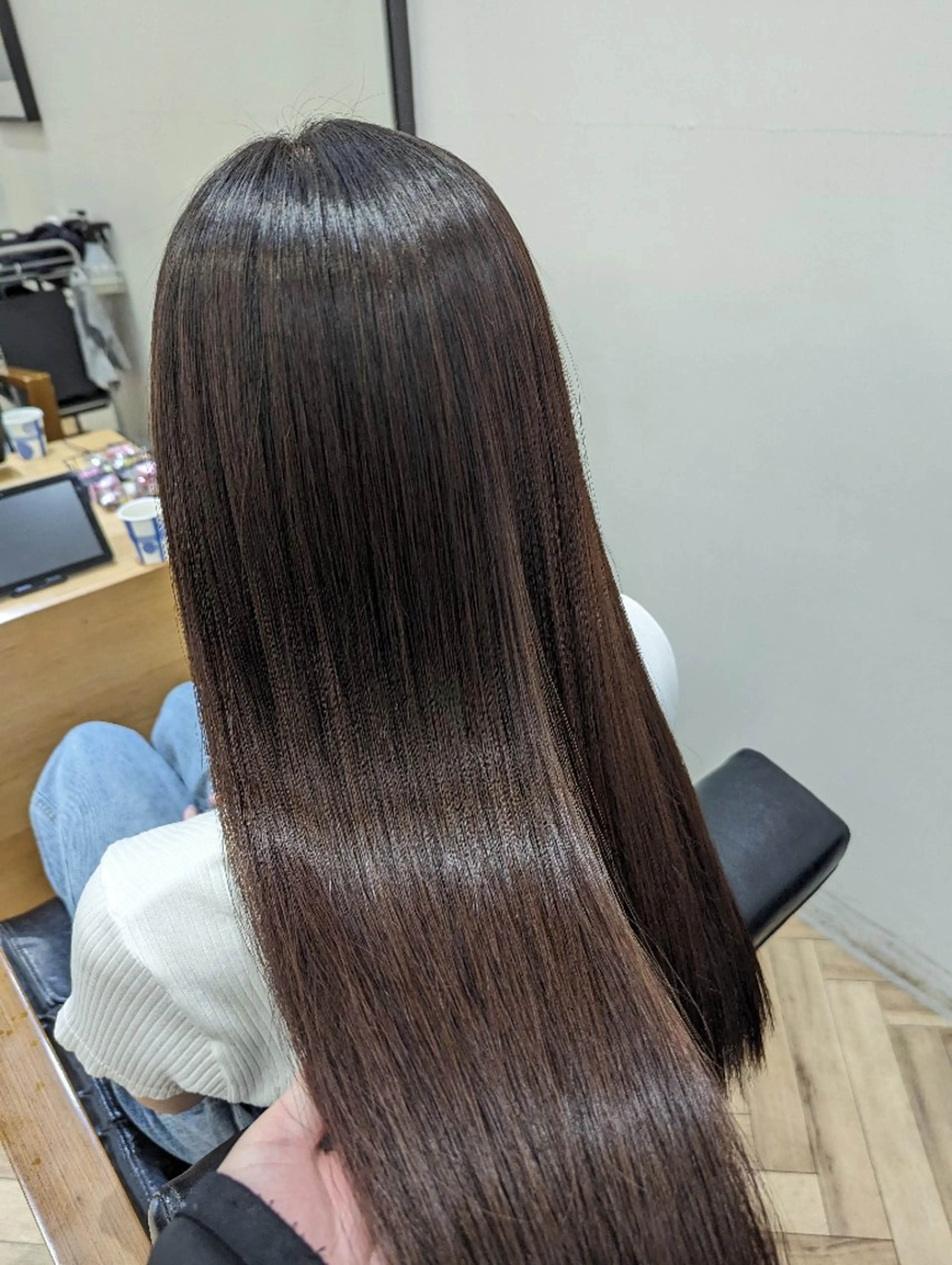 ロング カラー くせ毛 ✨METEO導入店✨ 髪質改善×縮毛矯正のヘアスタイル