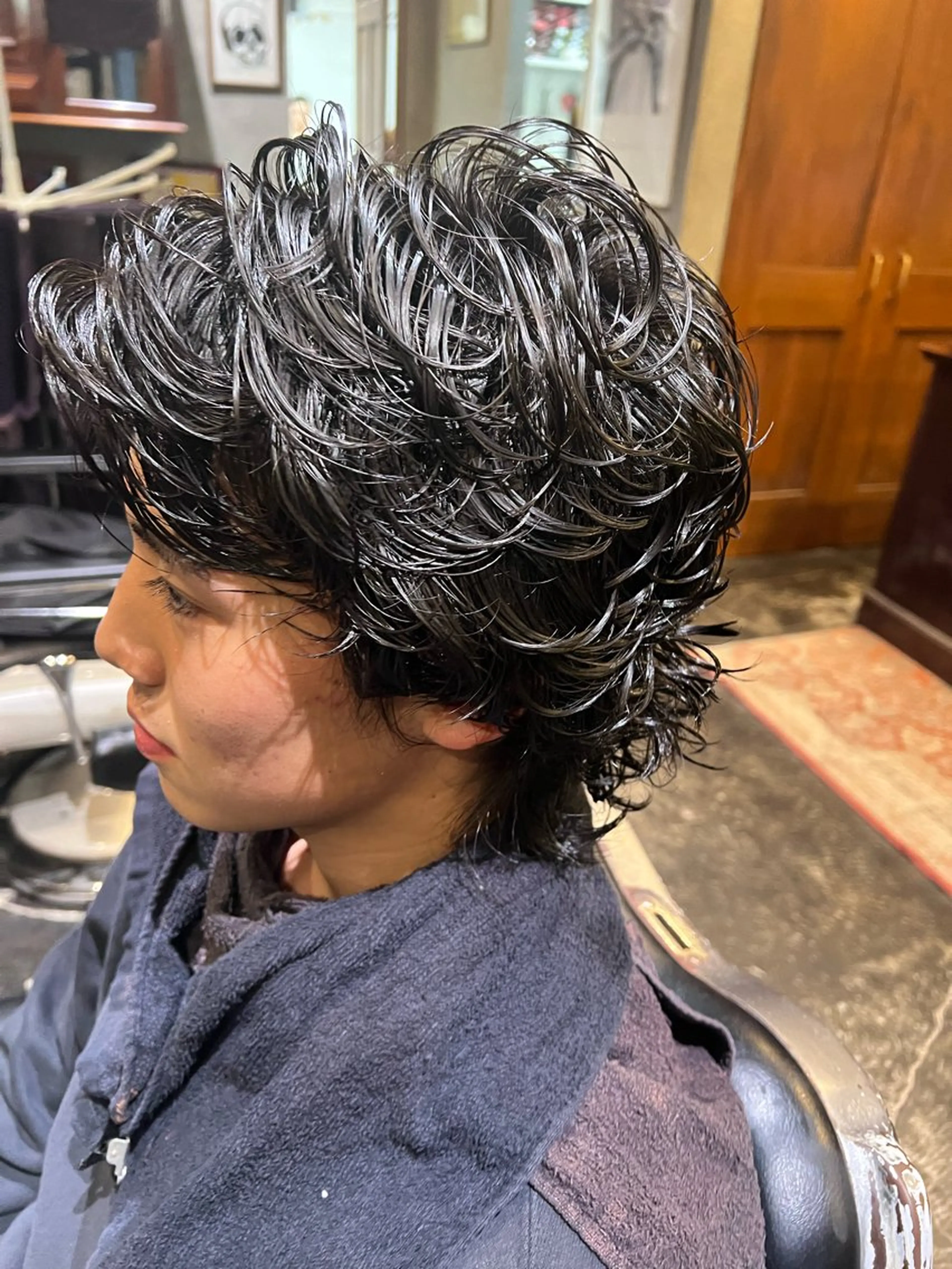 ショート パーマ 中居 優弥のヘアスタイル