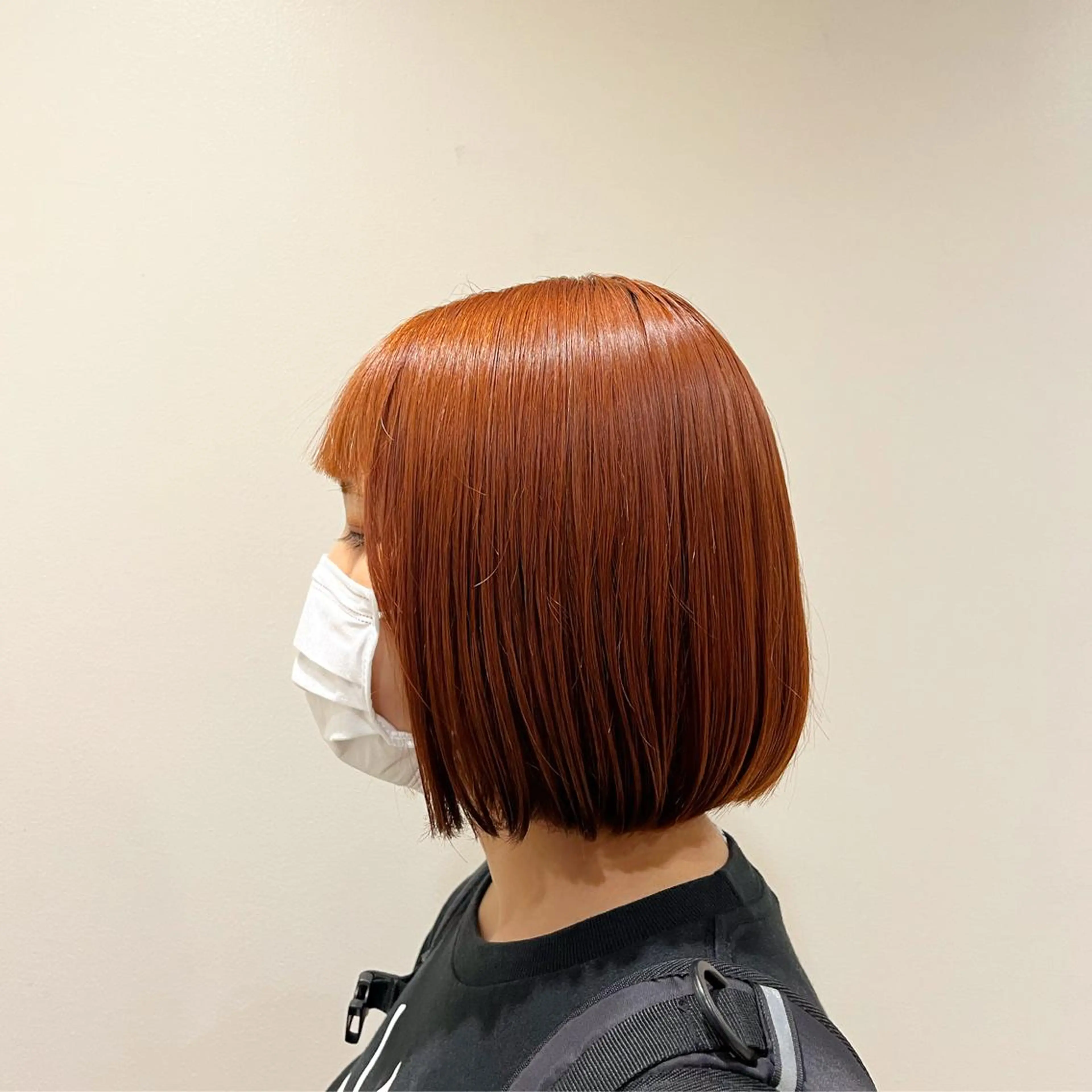 カラー ブラウンカラー オレンジ オレンジブラウン 森田翔斗 顔周りレイヤーのヘアスタイル