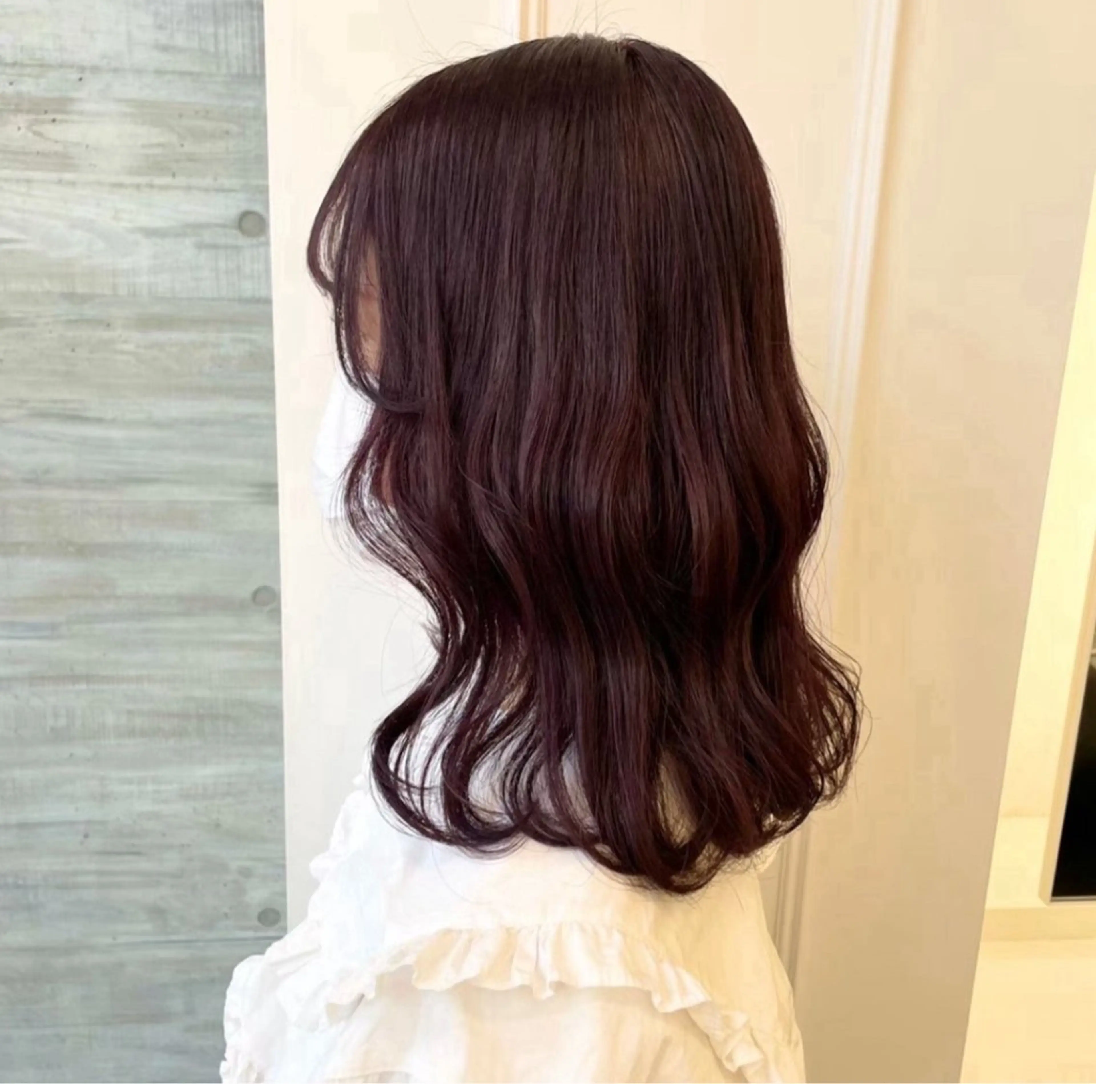 ミディアム カラー ブリーチ ラベンダーカラー ブリーチなしカラー 今井 愛歩のマツエク・マツパデザイン