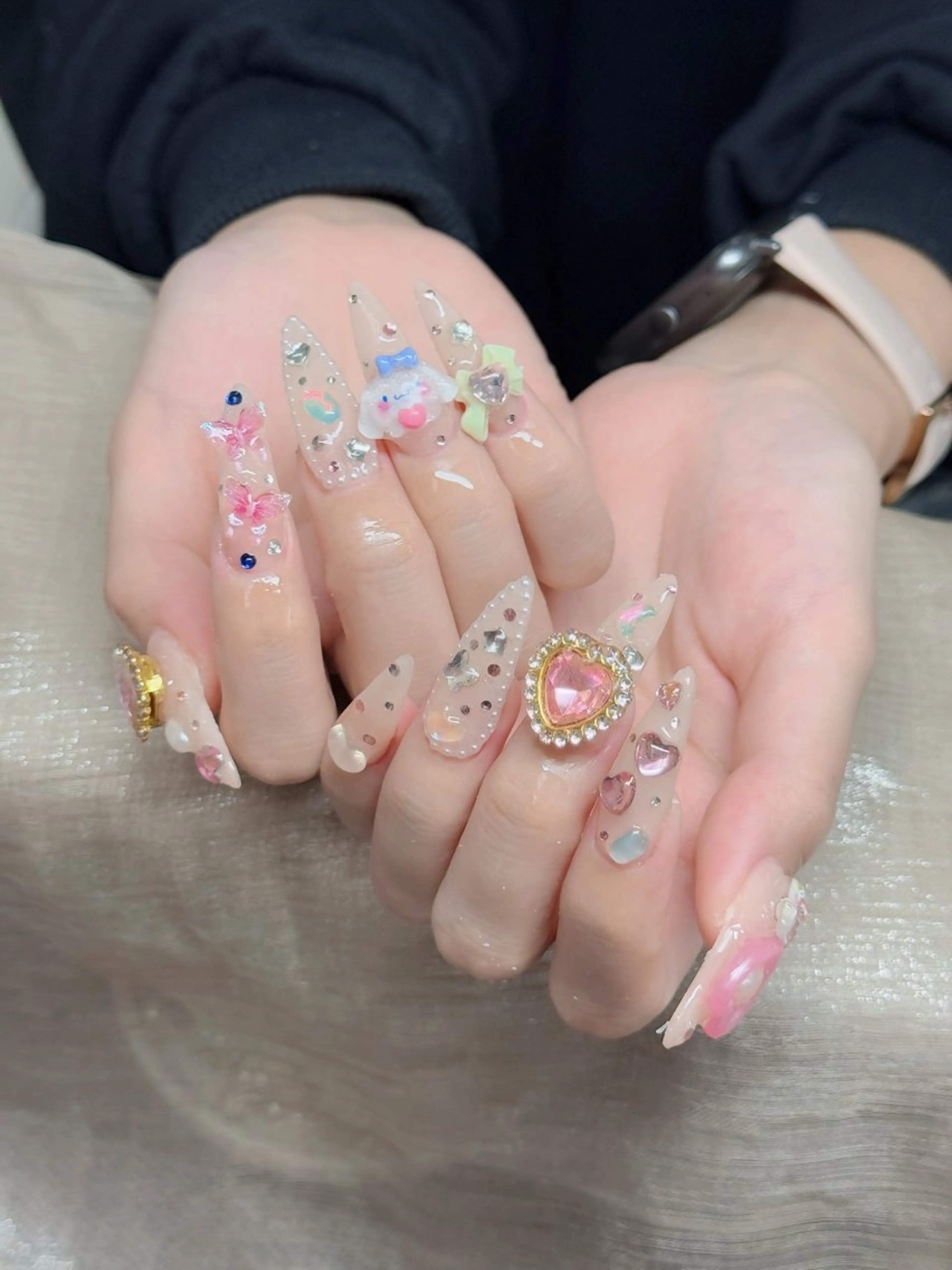 ネイル フットネイル フレンチネイル グラデーション 韓国ネイル ロングネイル Hani Nail Salonのネイルデザイン