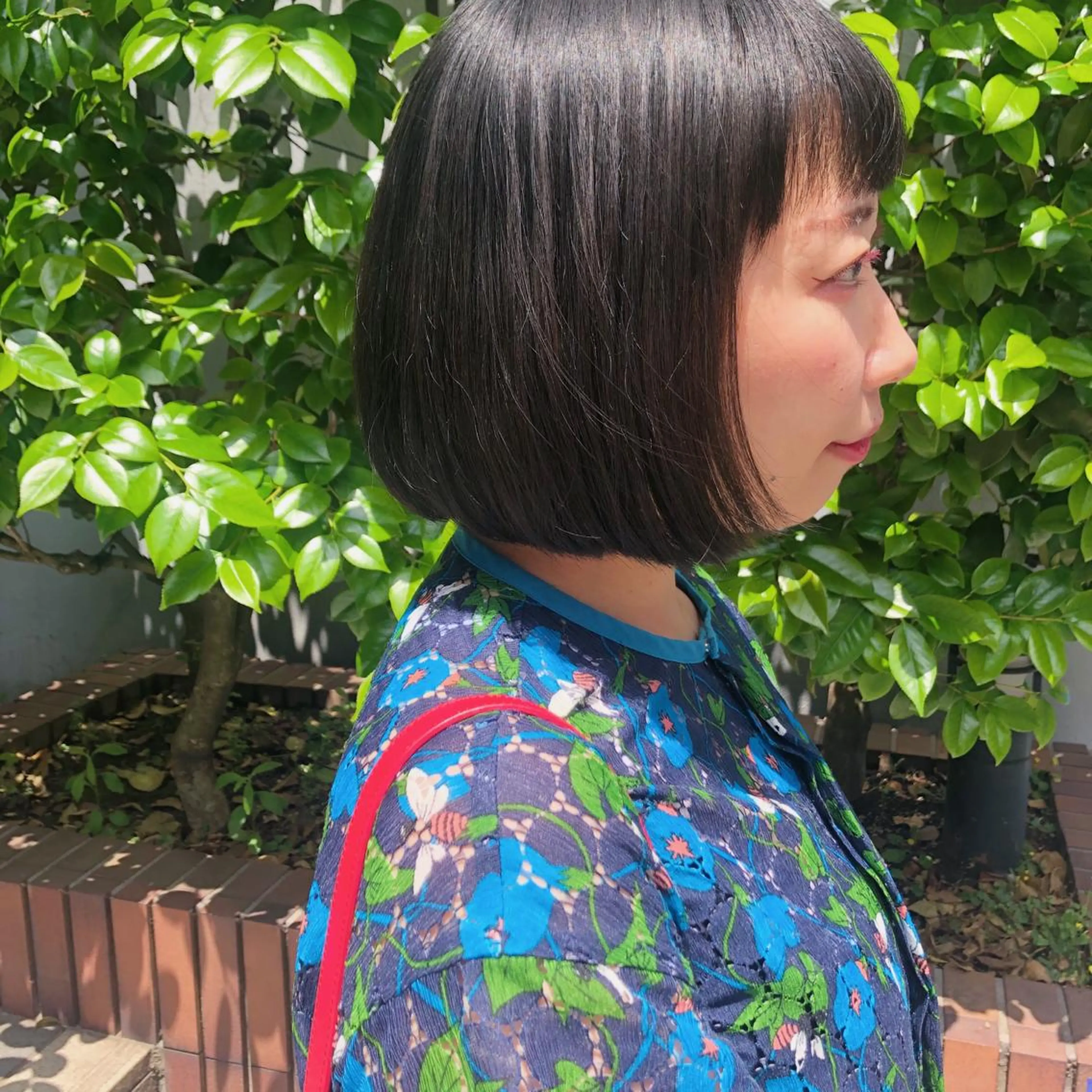 ミディアム パーマ 長井 美佳のヘアスタイル