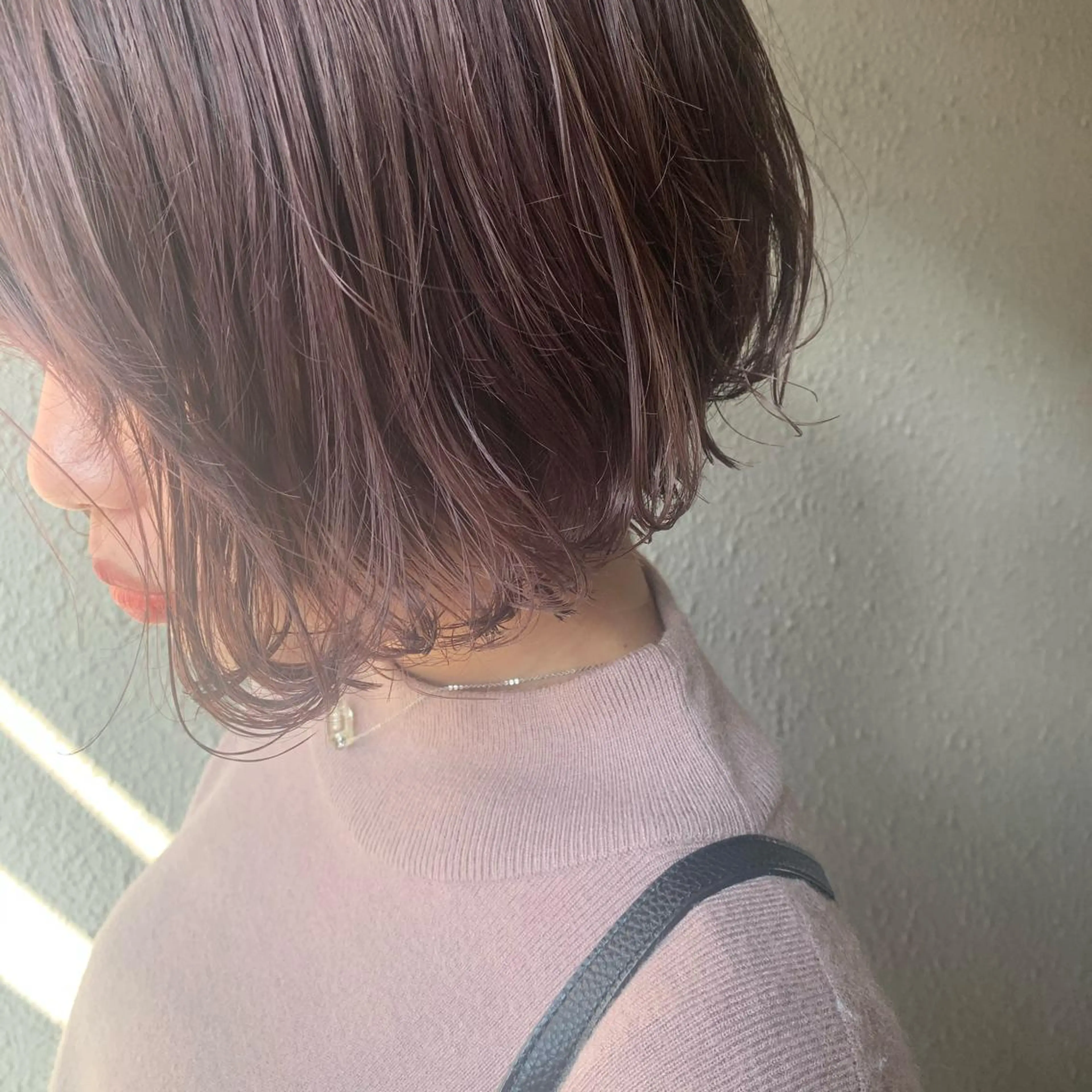 ショート カラー ラベンダーカラー ボブ カット ヘアカラー chouette/ 根本優希のヘアスタイル