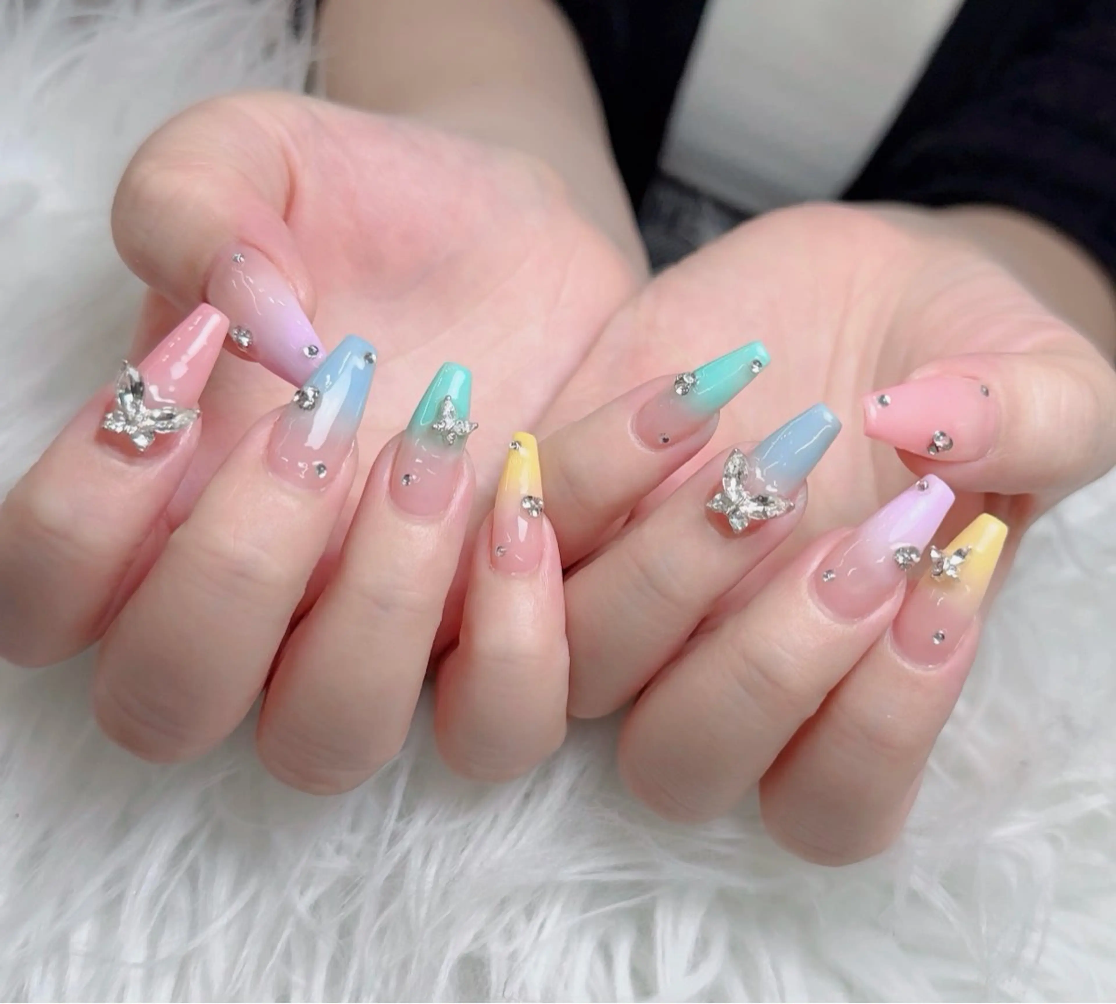 ネイル アートネイル フレンチネイル ジェルネイル 韓国ネイル マグネットネイル ハンドネイル Lenie Nail Okuboのネイルデザイン