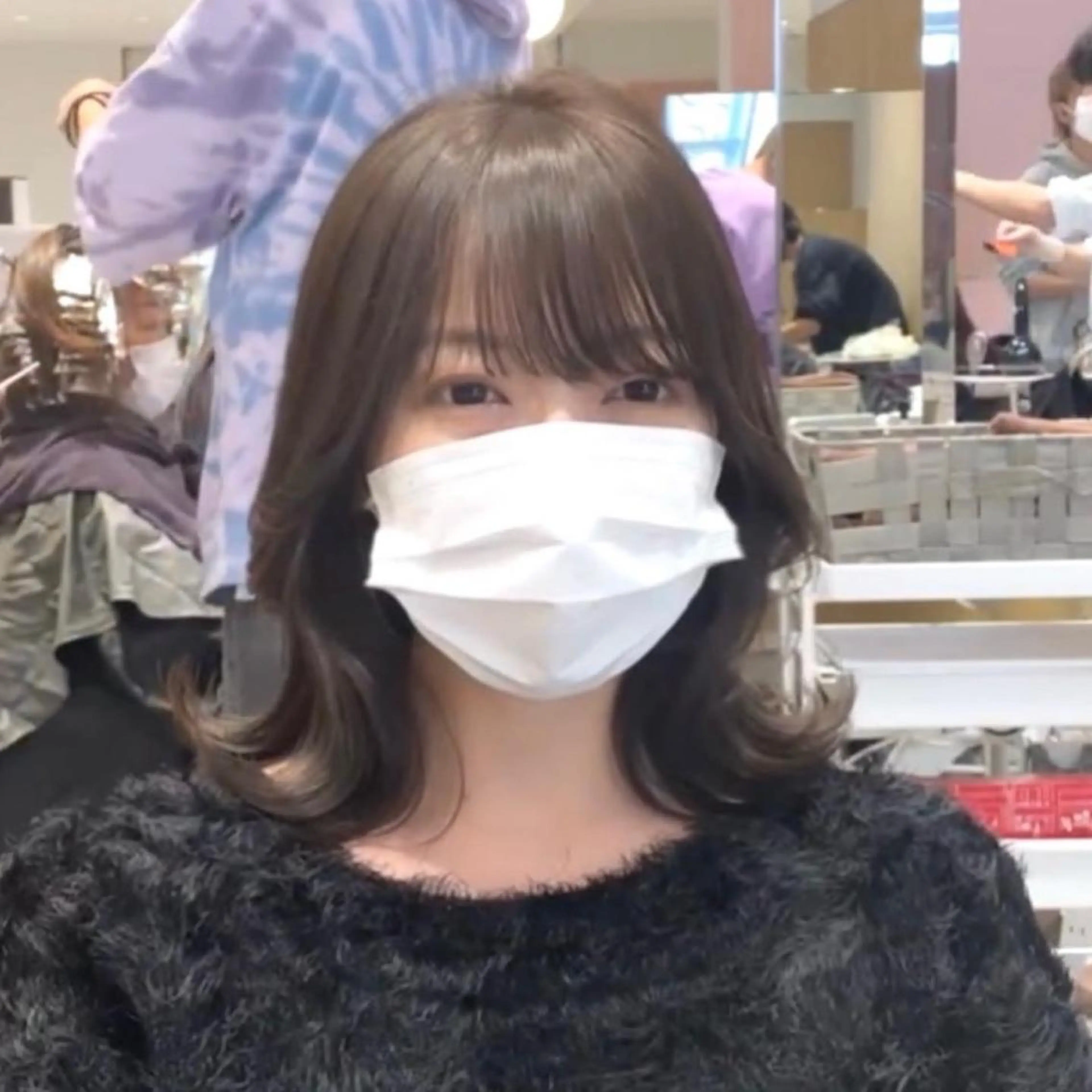 ミディアム カット ヘアカラー トリートメント 韓国くびれレイヤー 🇰🇷はづきのヘアスタイル