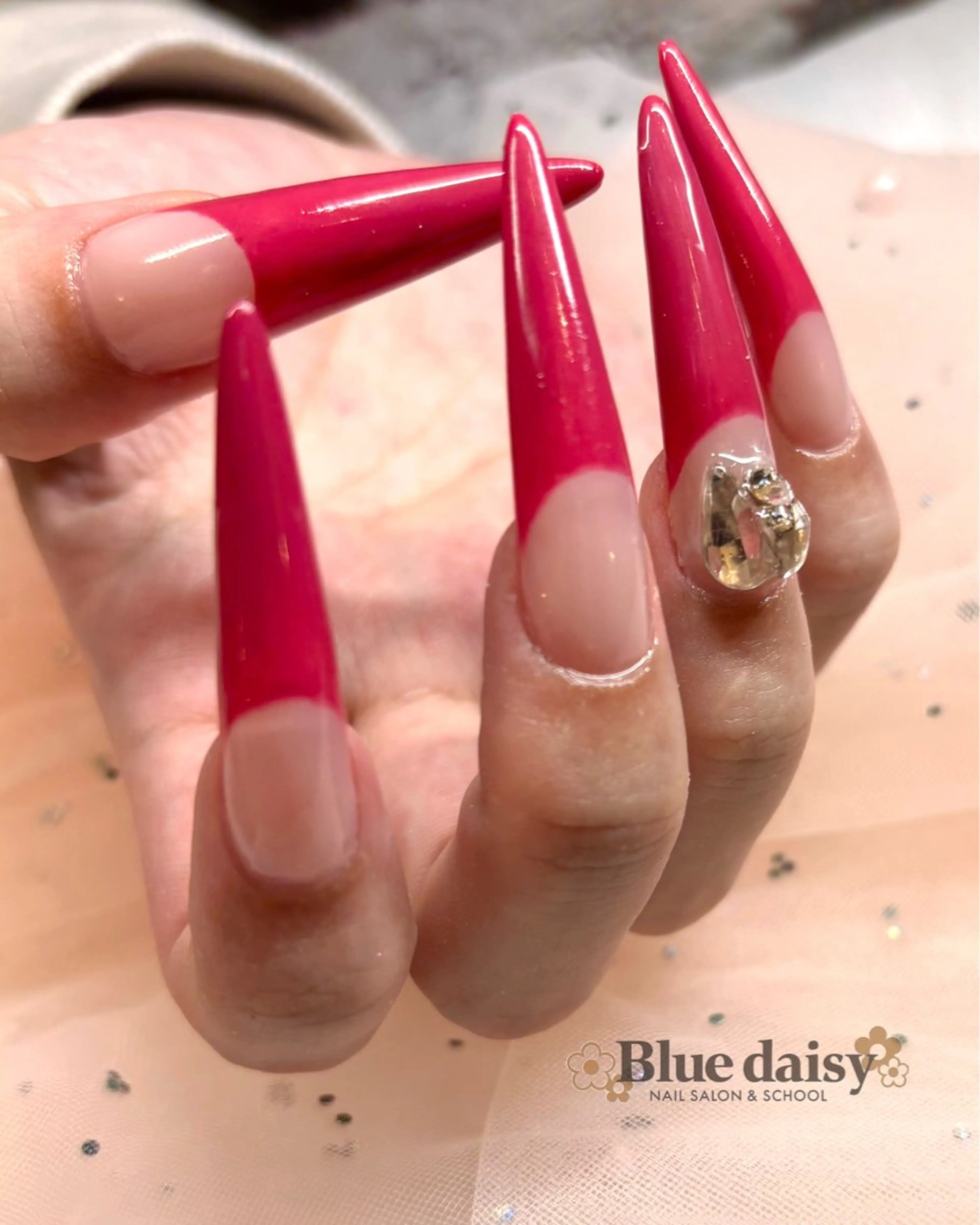 ネイル フレンチネイル ジェルネイル マグネットネイル 持ち込み パラジェル ハンドネイル Blue　daisy　栄本店 【ブルーデイジー】所属・Blue daisy 栄本店のネイルデザイン