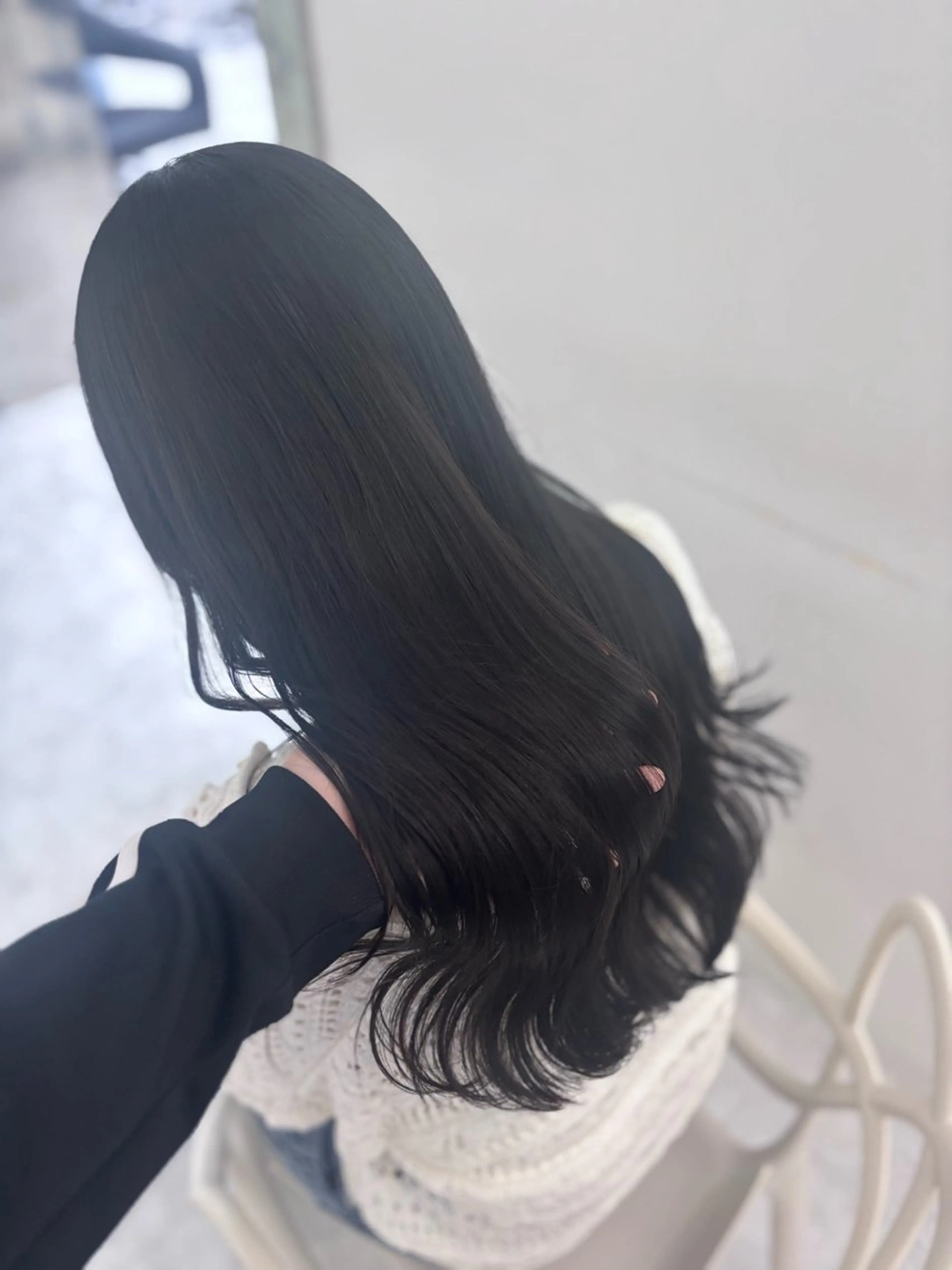 ロング カラー ヘアカラー トリートメント 韓国風暗髪ヘア🤍 🫧MIREIのヘアスタイル