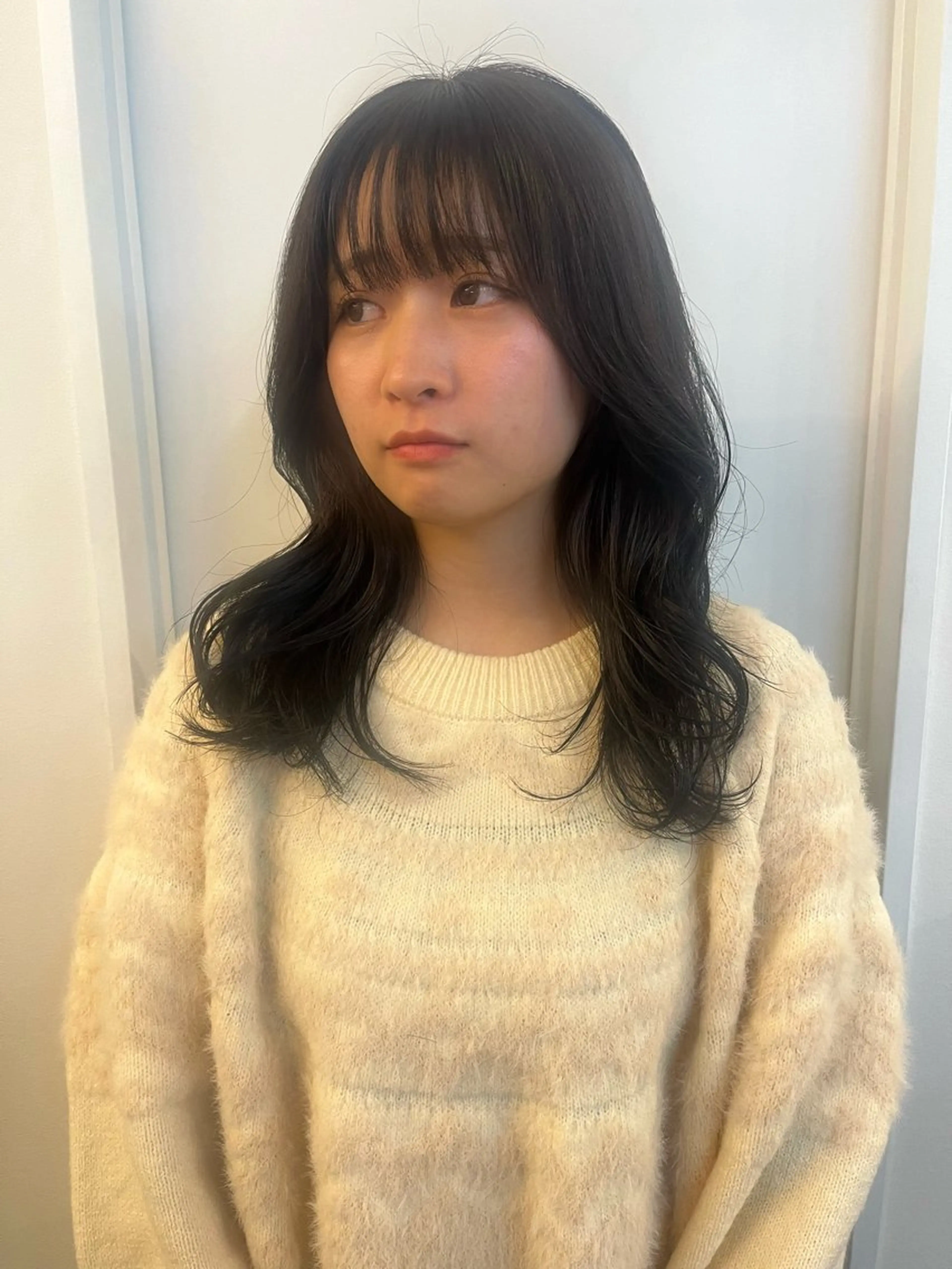 ミディアム カラー ヘアカラー レイヤーカット/韓国 ヘア/ honokaのヘアスタイル