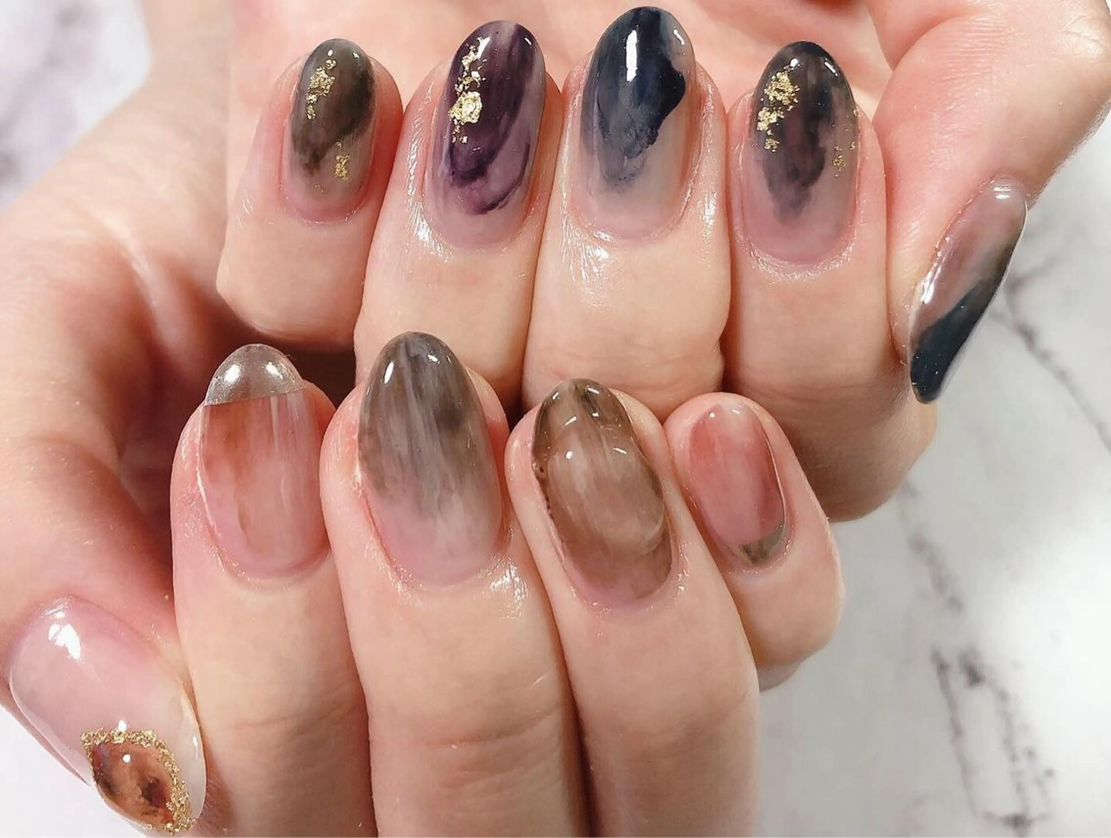 ネイル ニュアンスネイル kiki nail 二子玉川のネイルデザイン