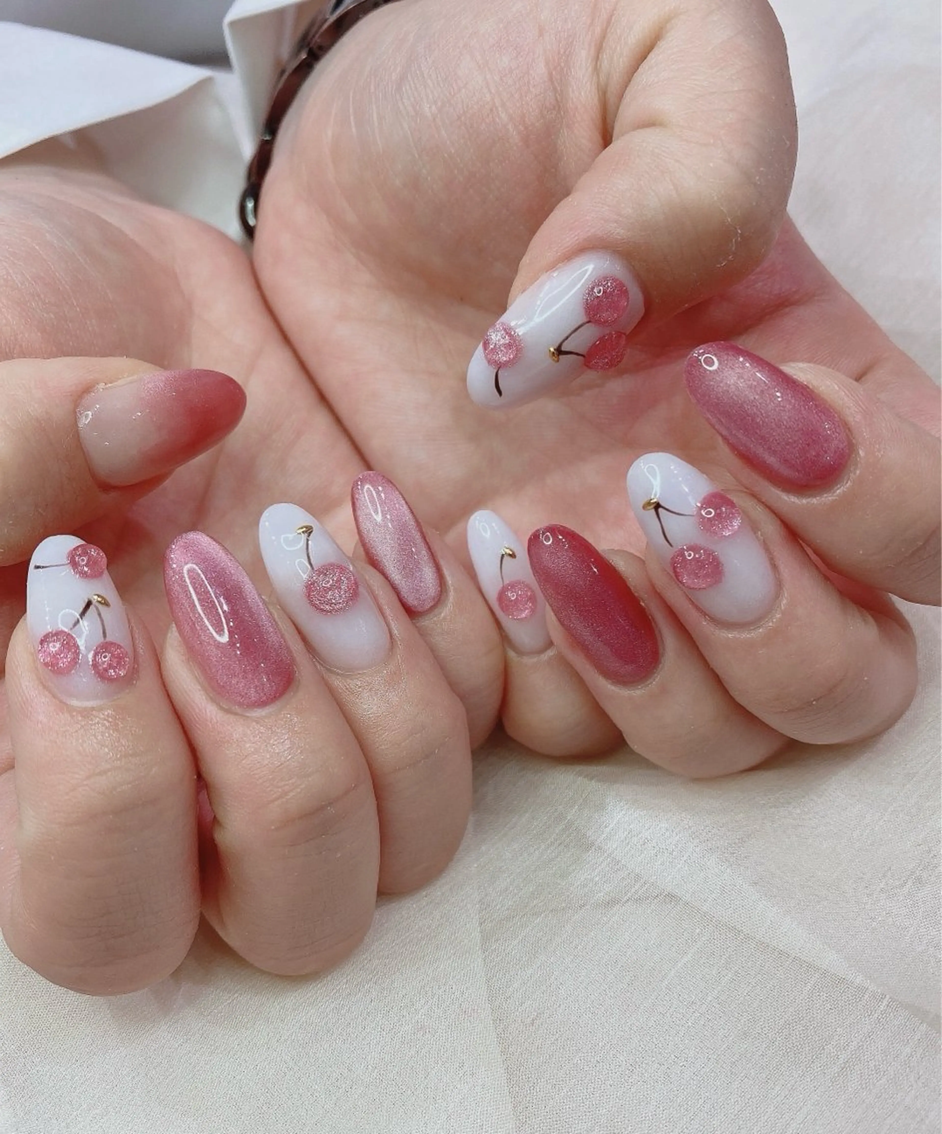 セミロング ハンドネイル JNA認定講師🌸 RIEのネイルデザイン