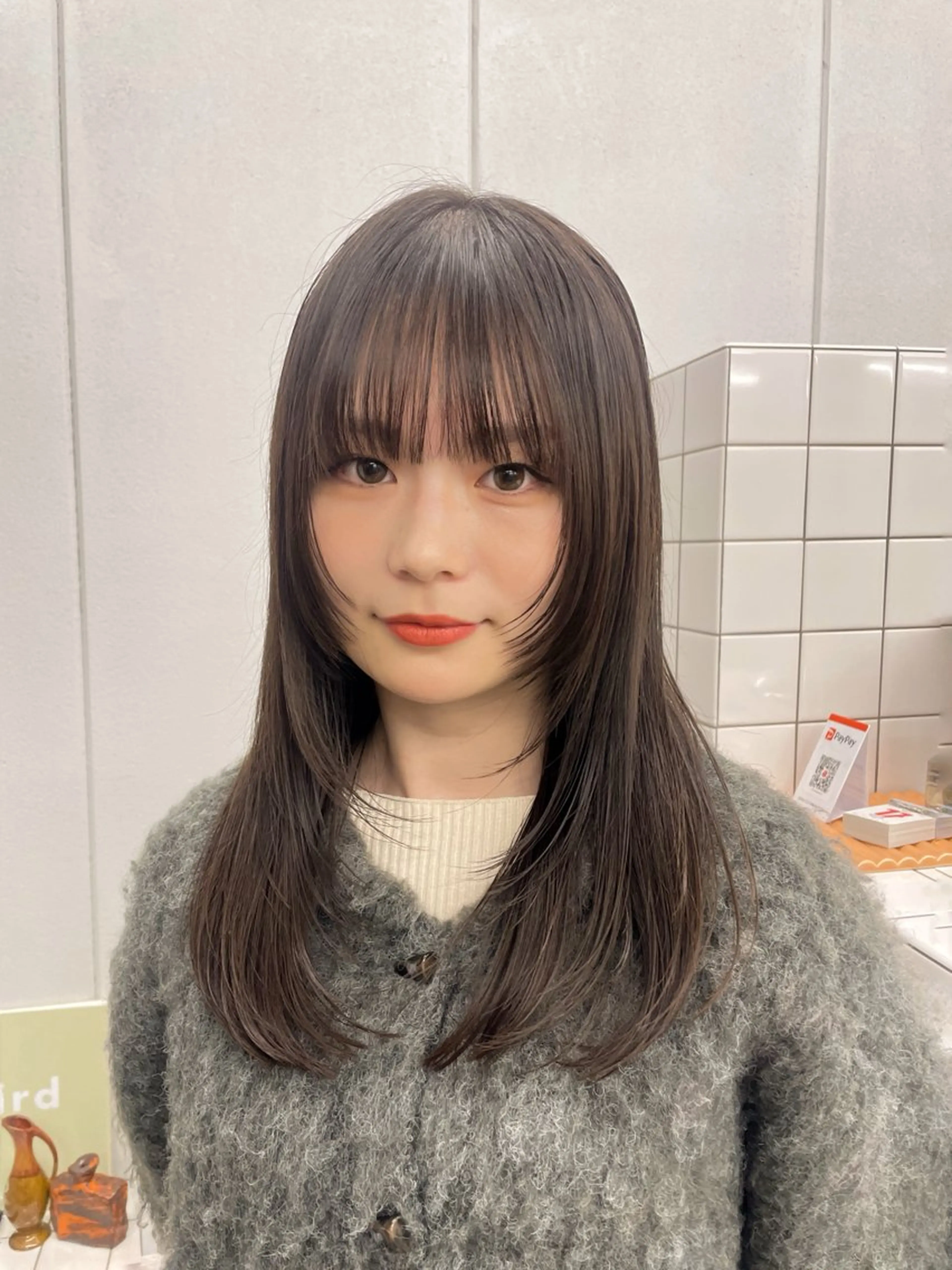 ミディアム カラー カット ヘアカラー トリートメント 関 京磨のヘアスタイル