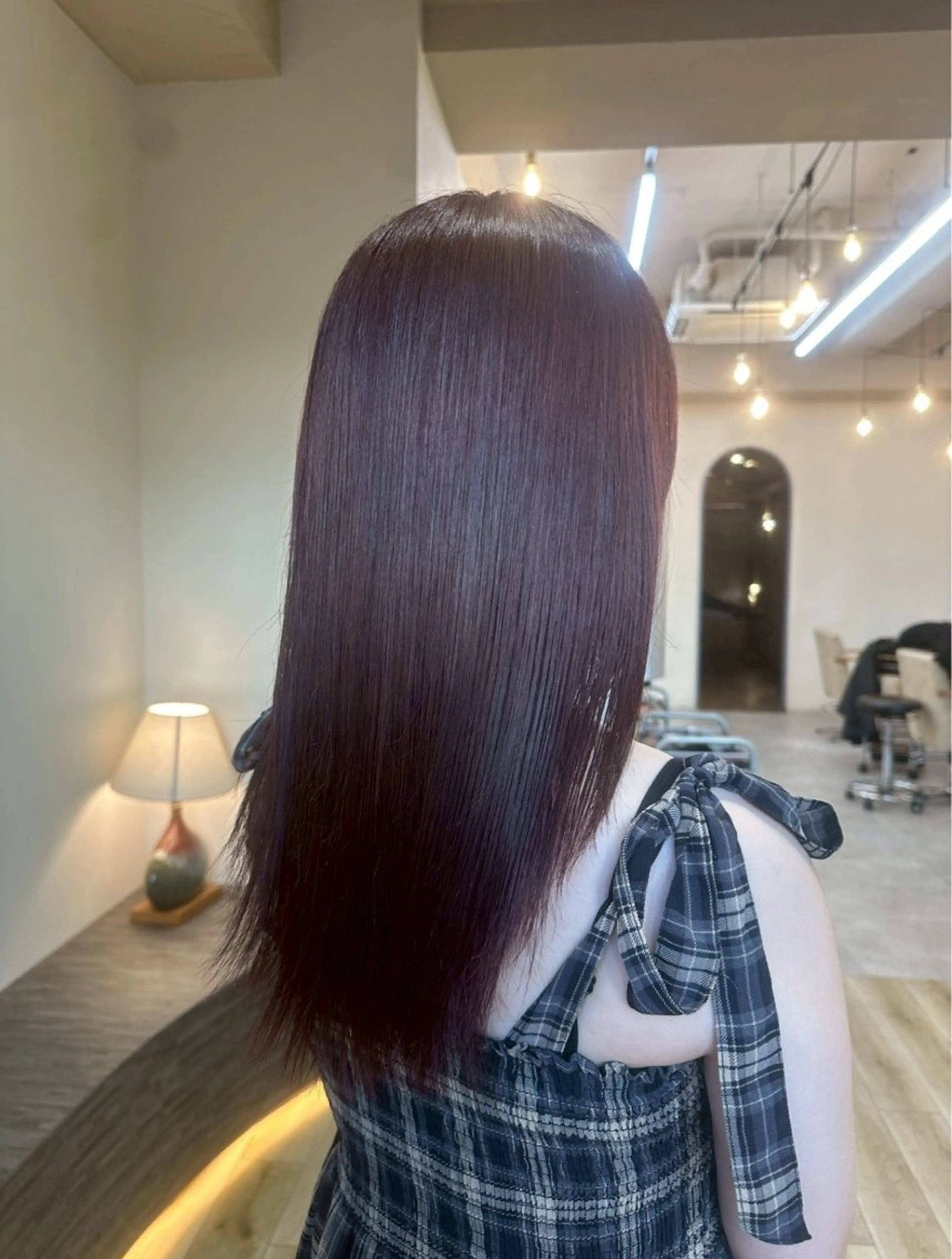 セミロング カラー ピンクカラー レッドカラー ヘアカラー トリートメント 暗髪/艶カラー /yaekaのヘアスタイル