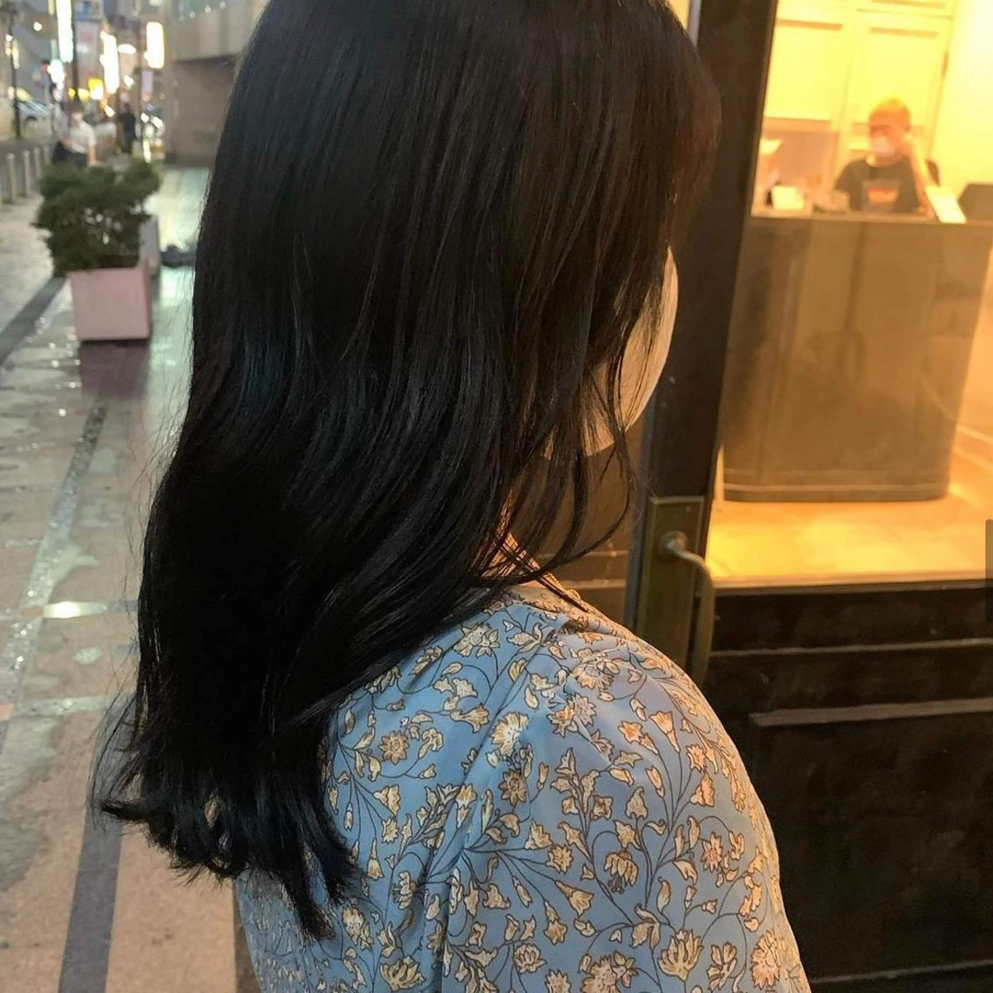 ロング カラー 黒髪 ブルーカラー ブルーブラック BAROQUE gotou 🌙のヘアスタイル